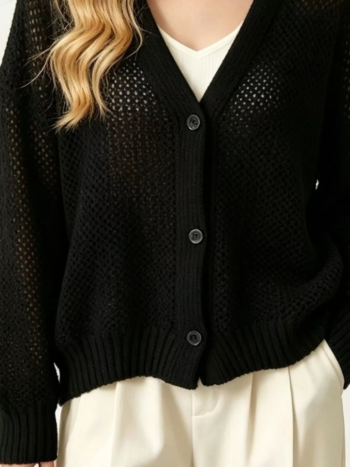 Solbritt v-ringad cardigan