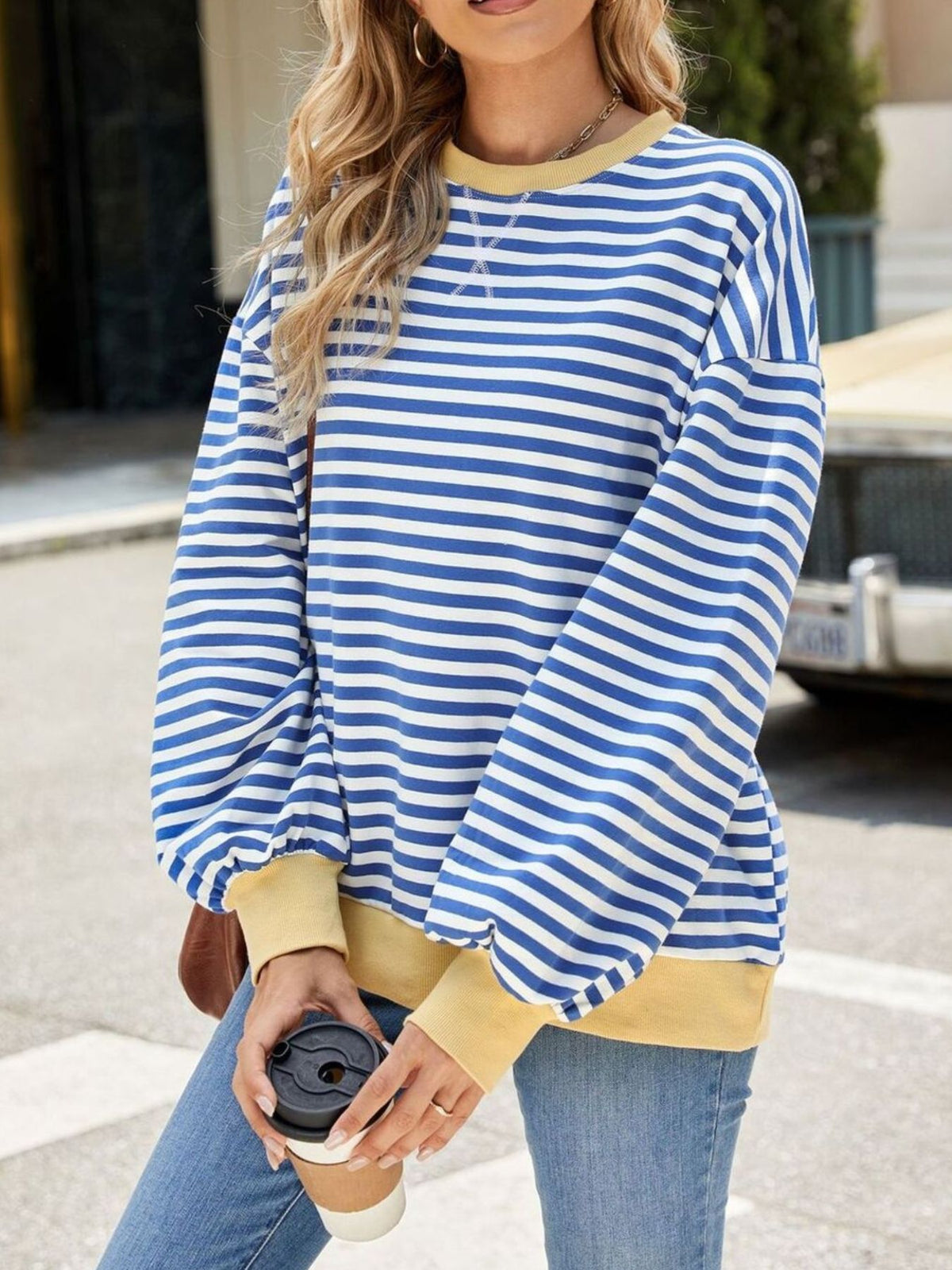 Alvhild randig sweatshirt