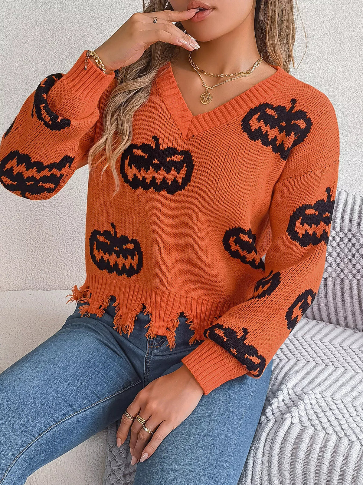 Doris tröja med pumpamotiv