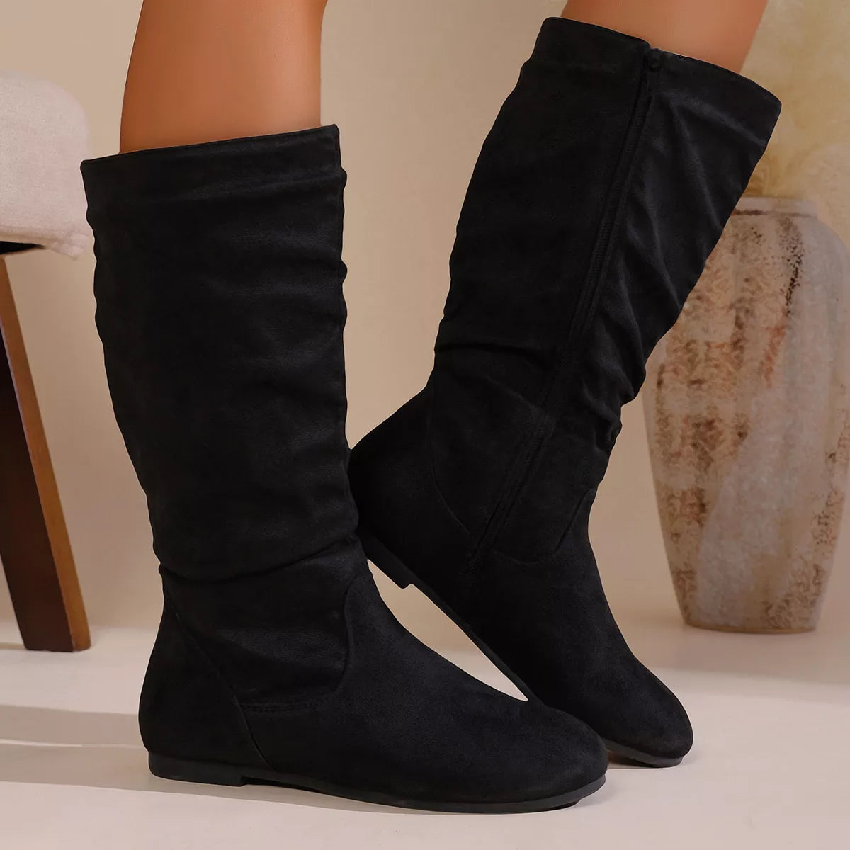 Mafalda platta boots, svart