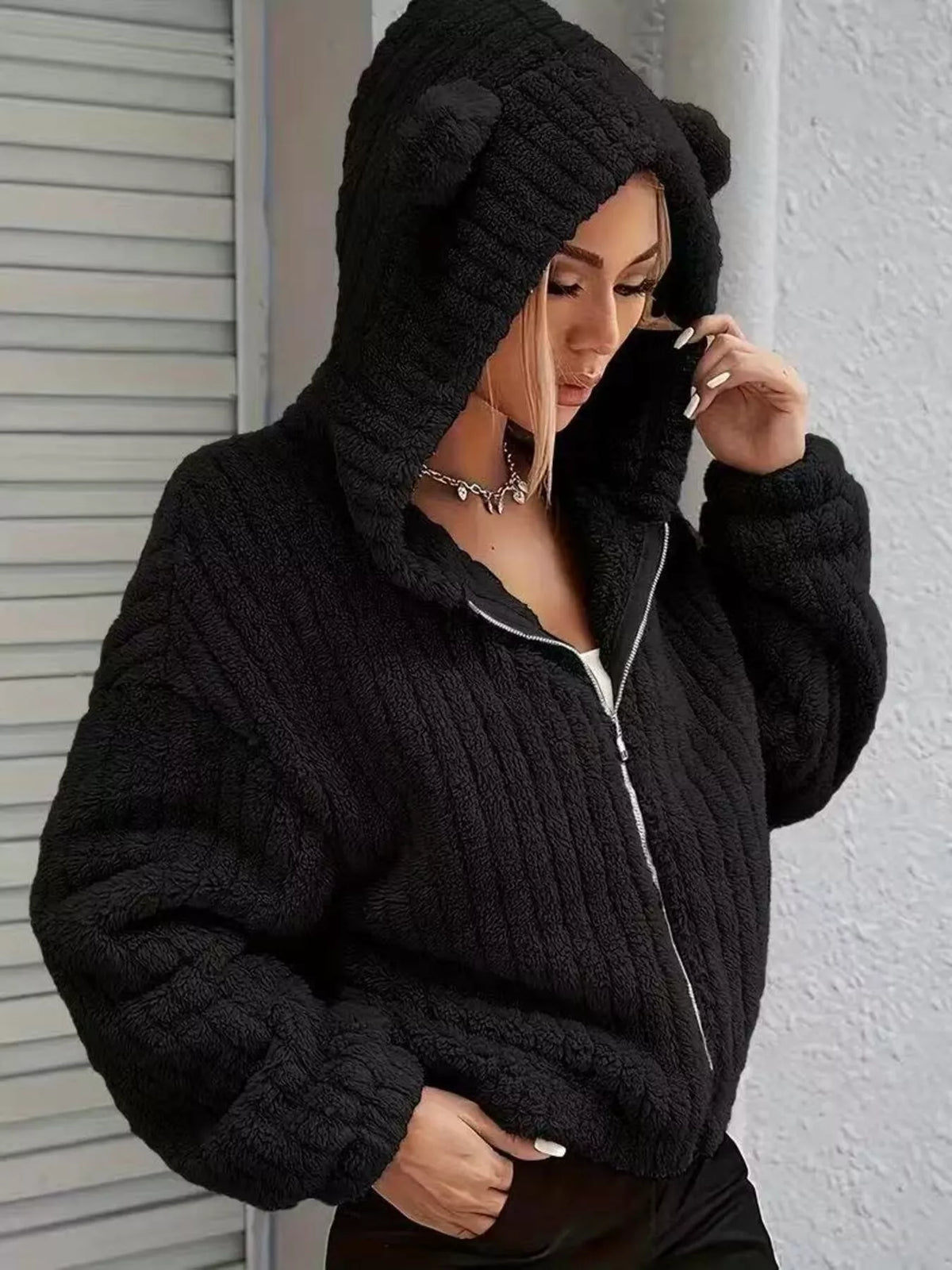 Yvonne hoodie med öron