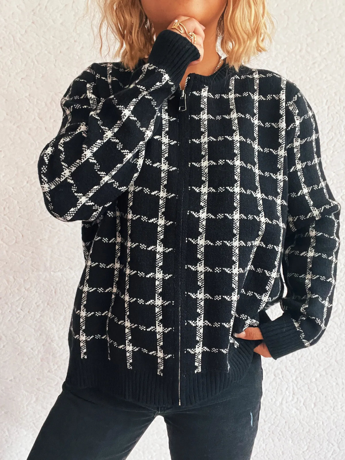 Holly rutig cardigan