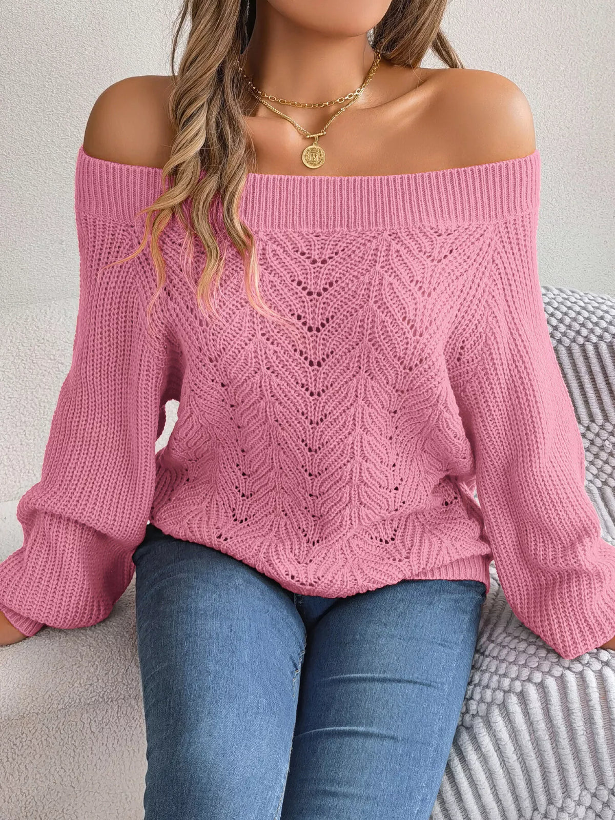 Elina off-shoulder tröja