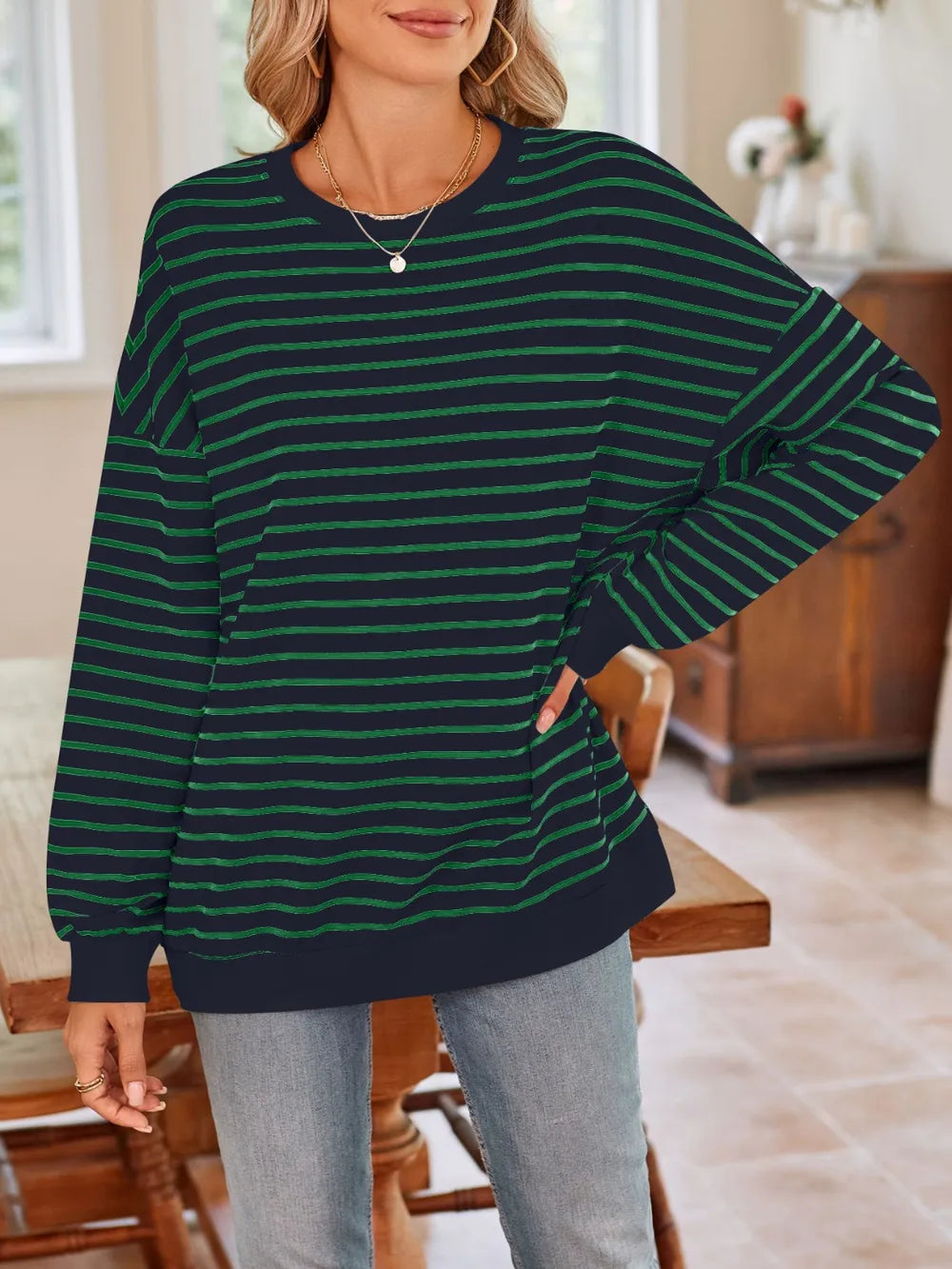 Birgit randig sweatshirt