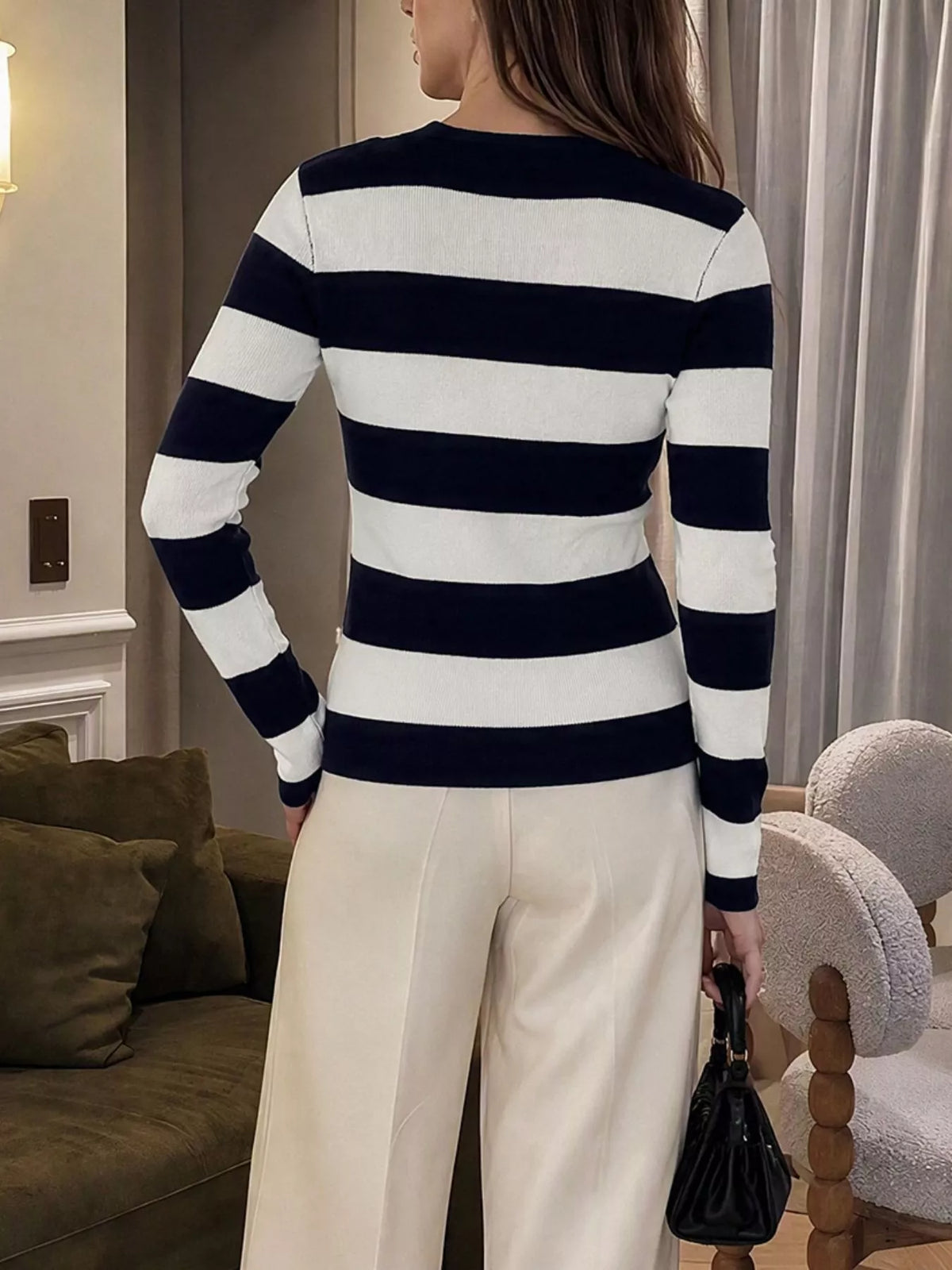 Vivianne randig cardigan