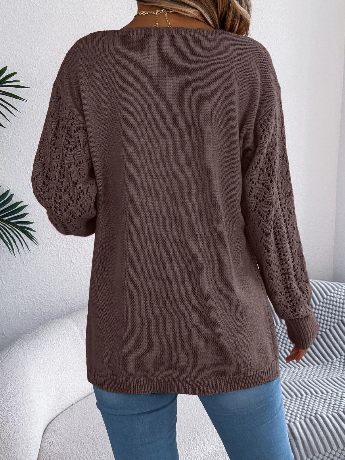 Calanthe hålstickad cardigan