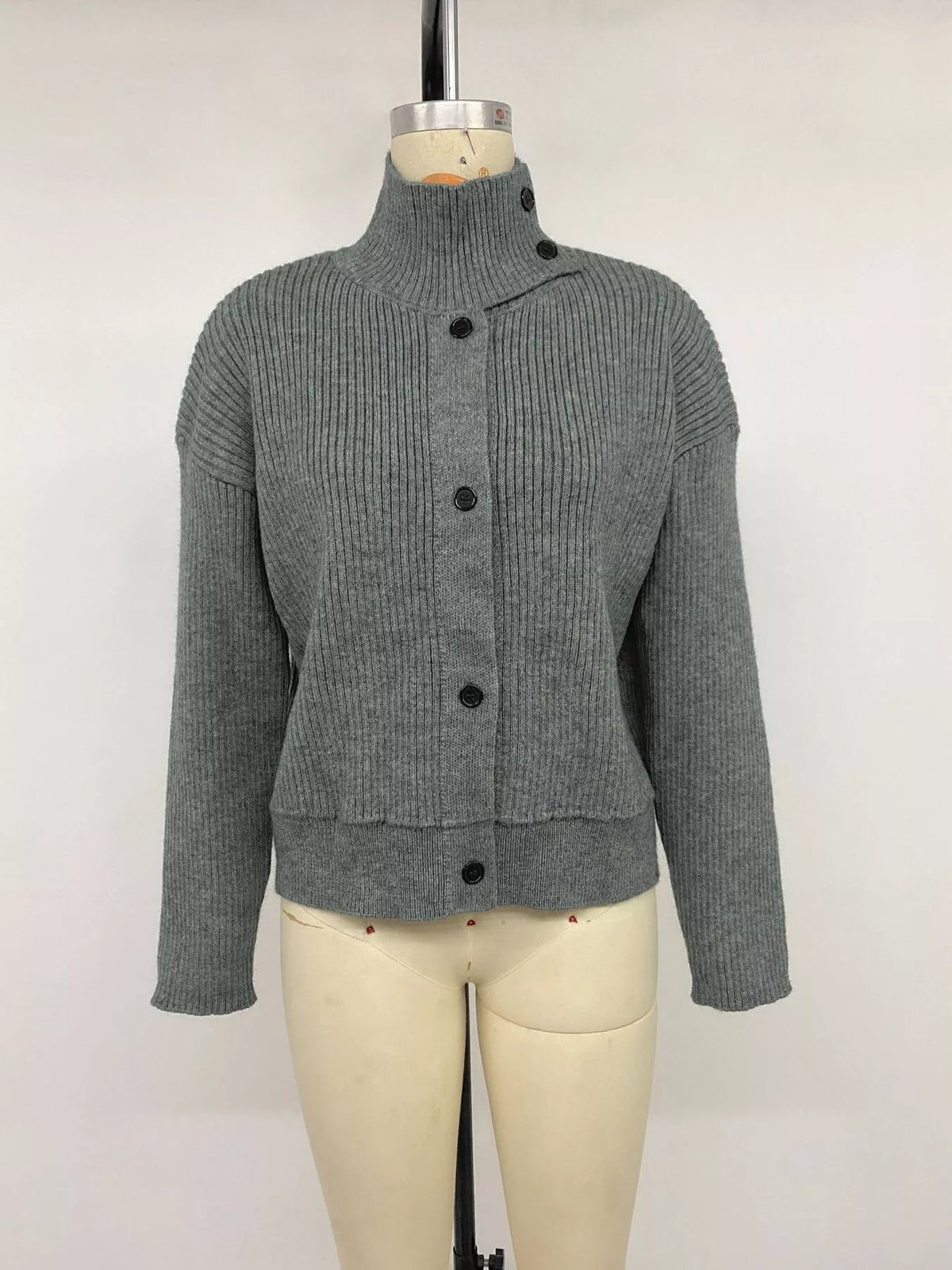 Salome cardigan med polokrage