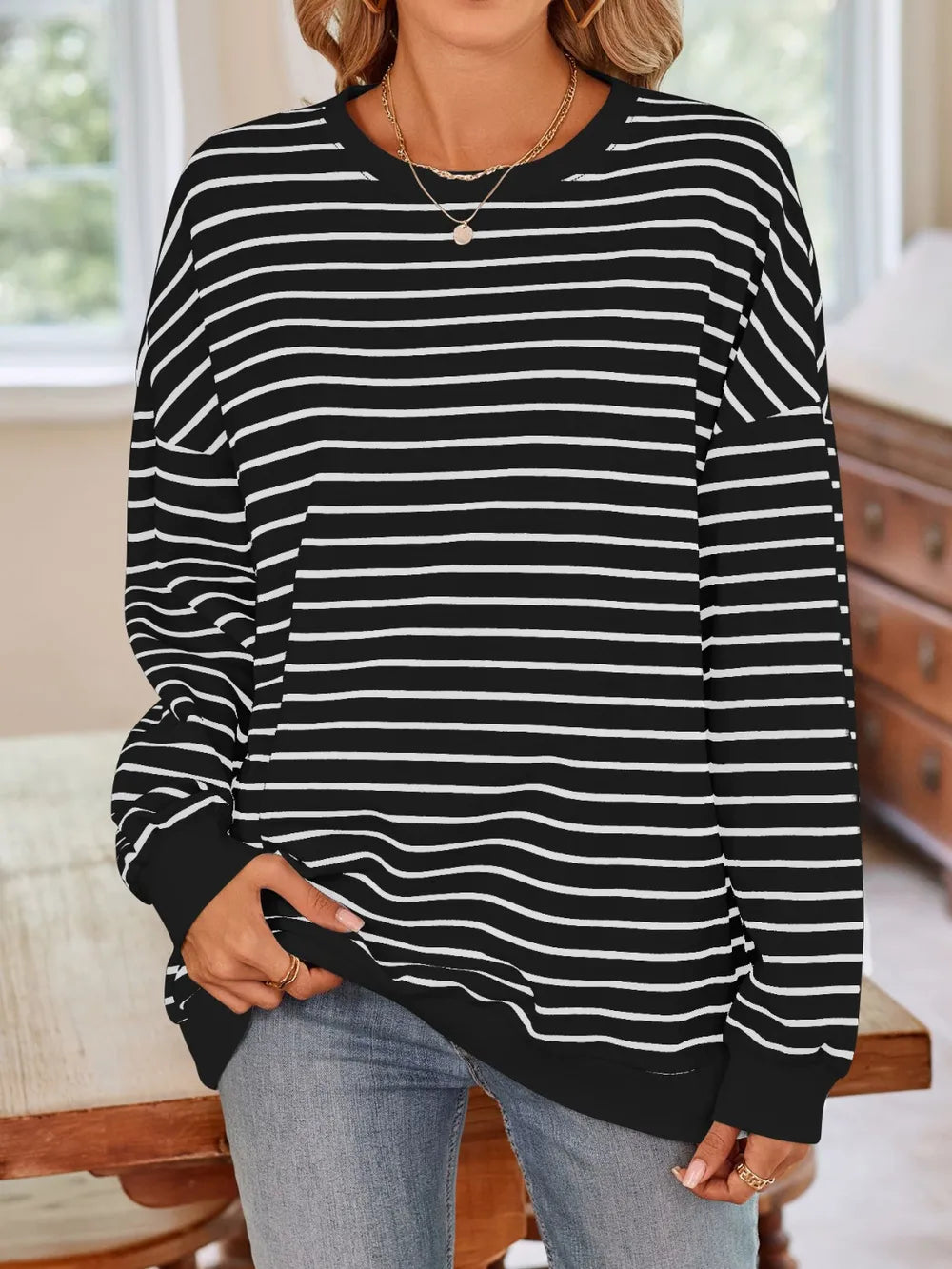 Birgit randig sweatshirt