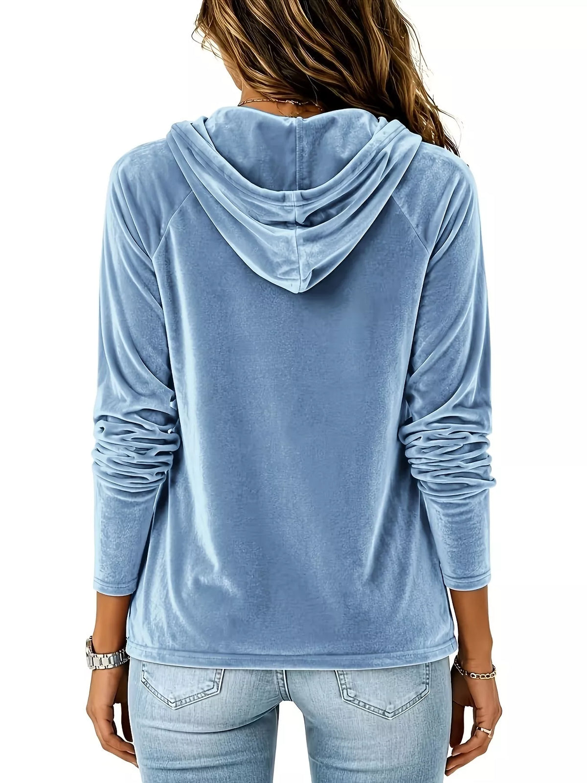 Albertina hoodie i sammet