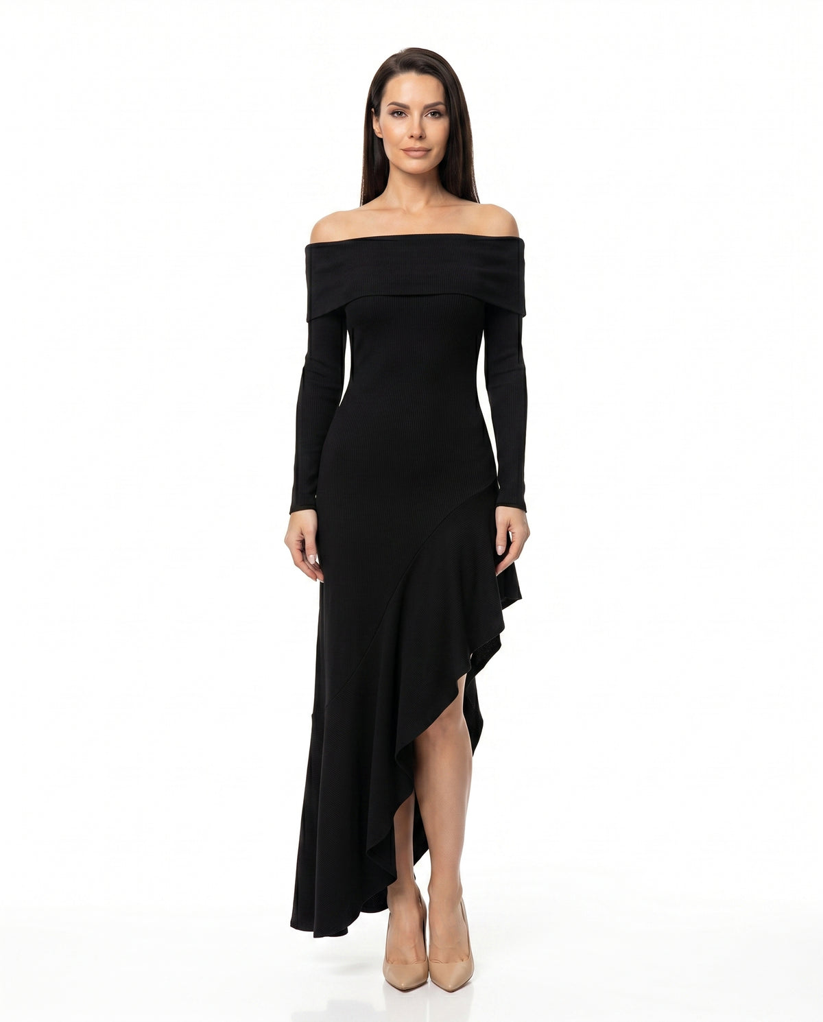 Lovisa off-shoulder maxiklänning, svart