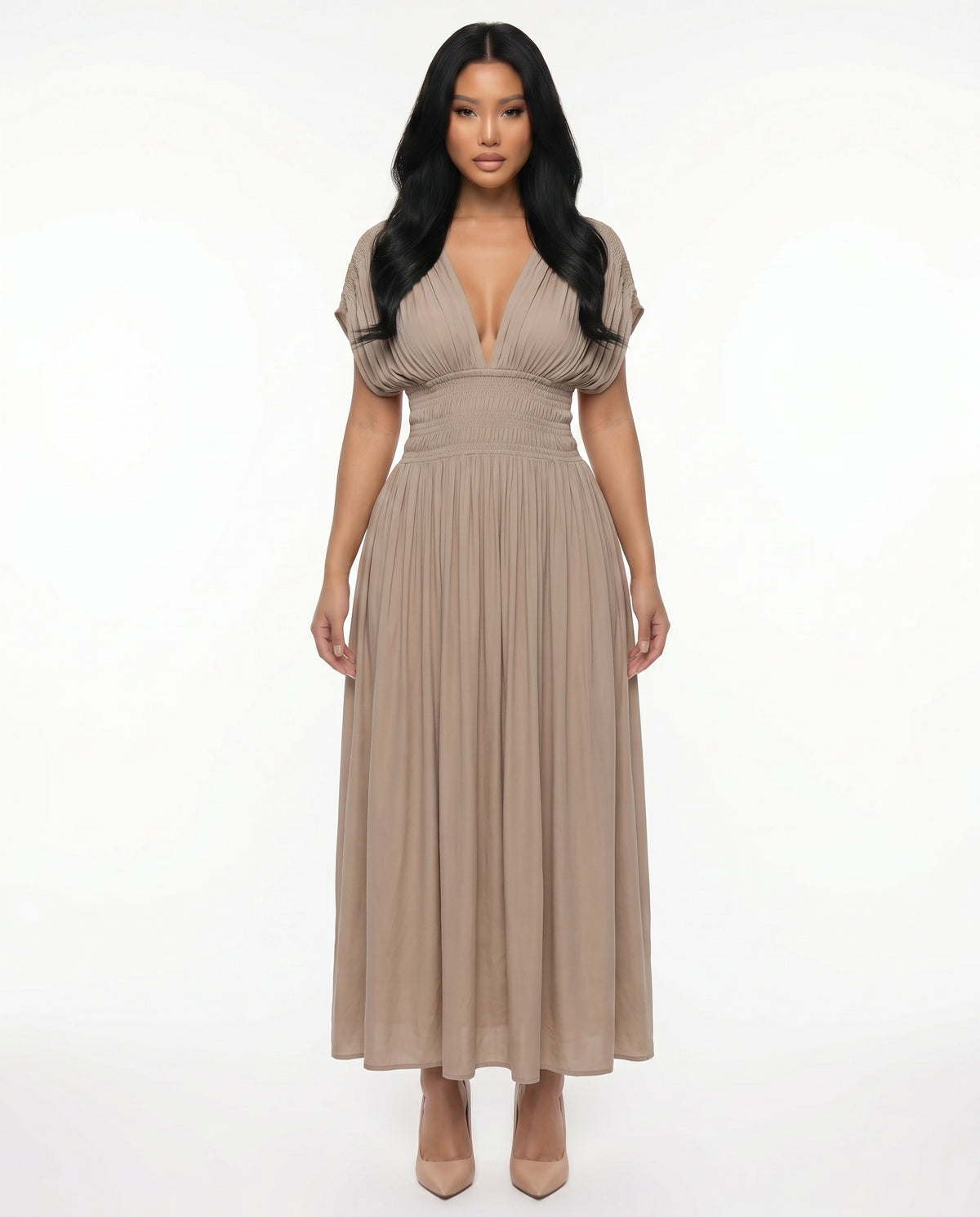 Elsa maxiklänning, beige