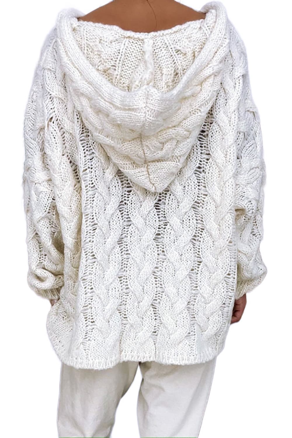 Trixie kabelstickad hoodie
