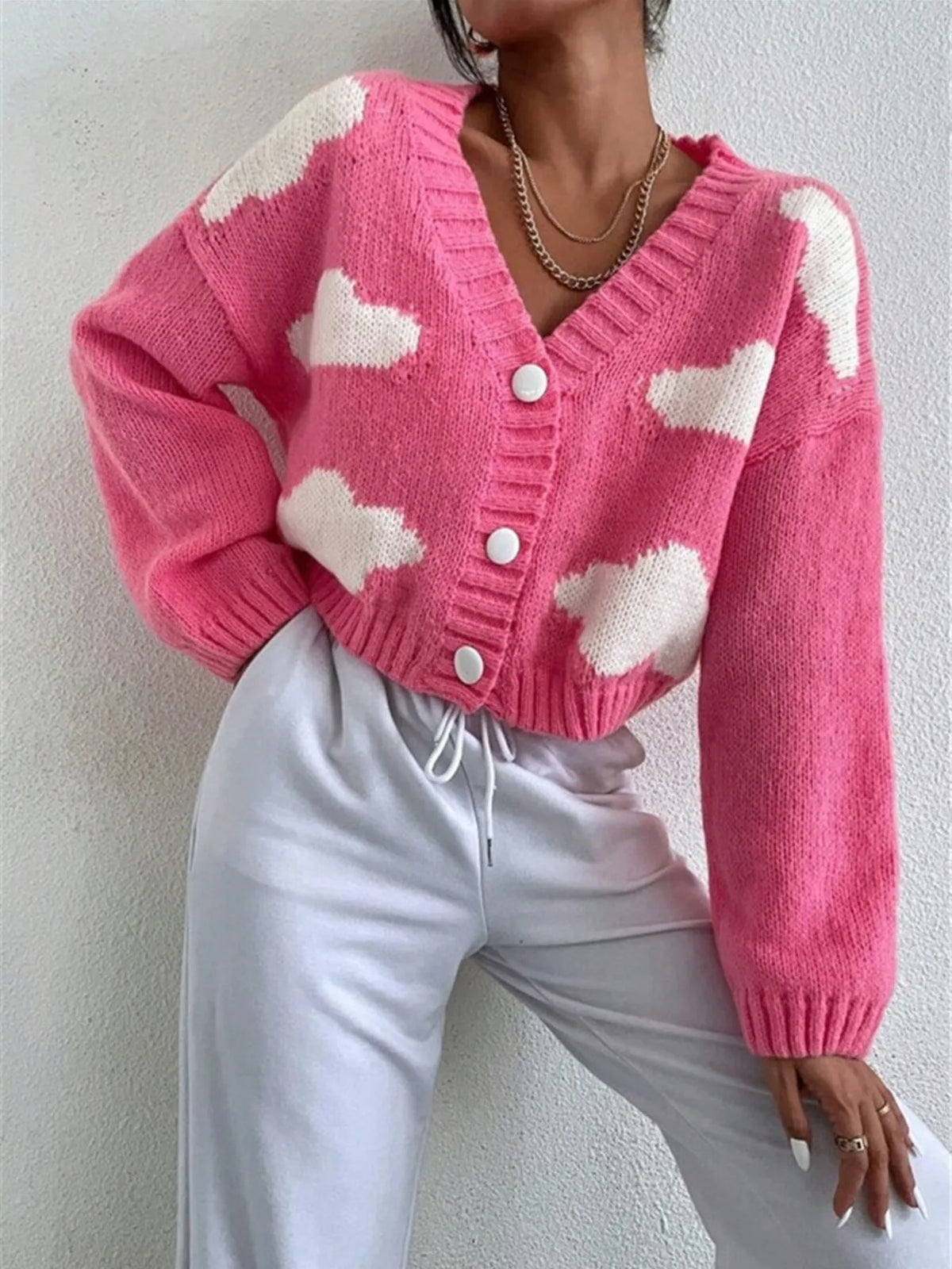 Ravenna cardigan med spets