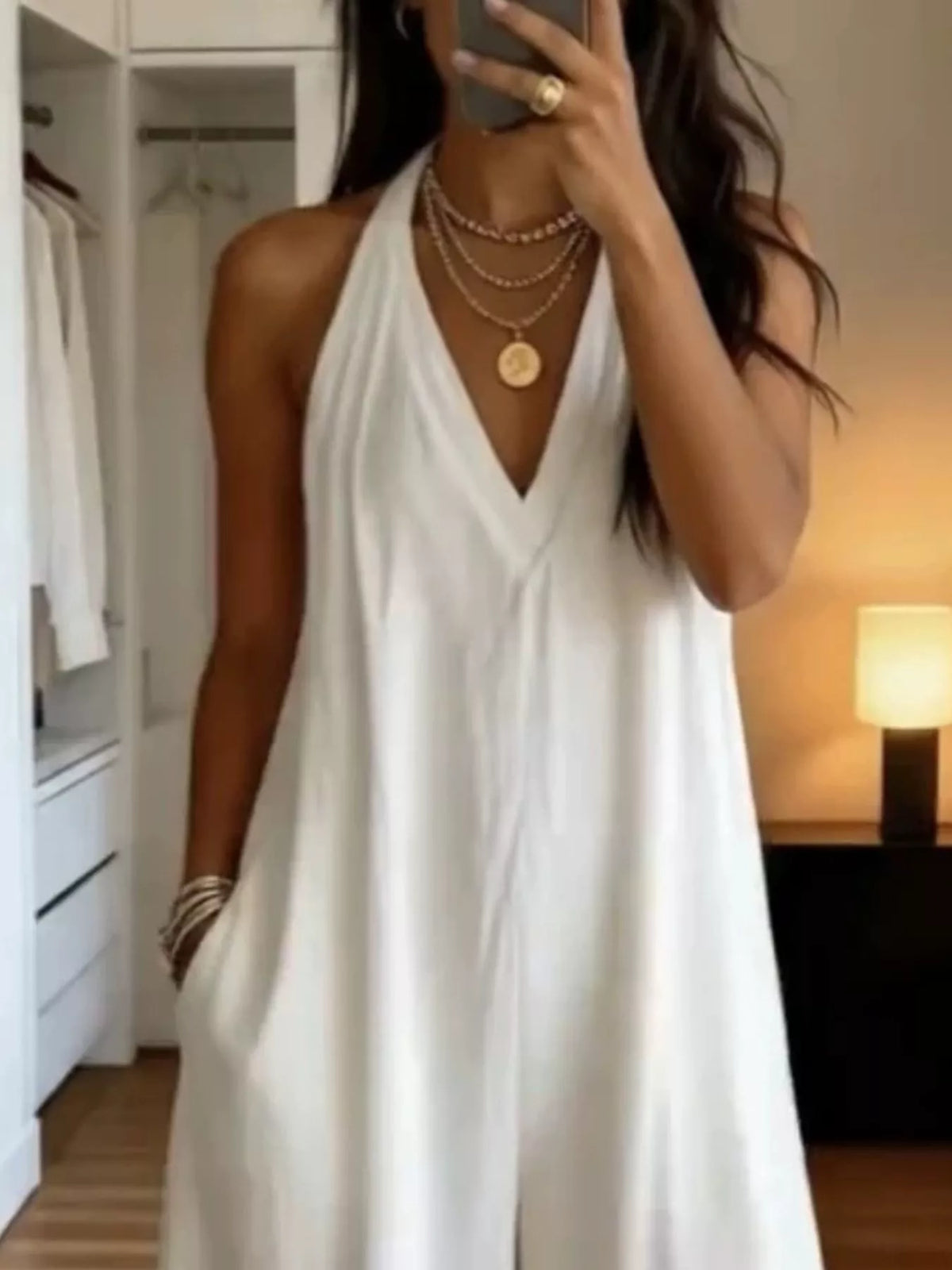 Ariana jumpsuit med halterneck