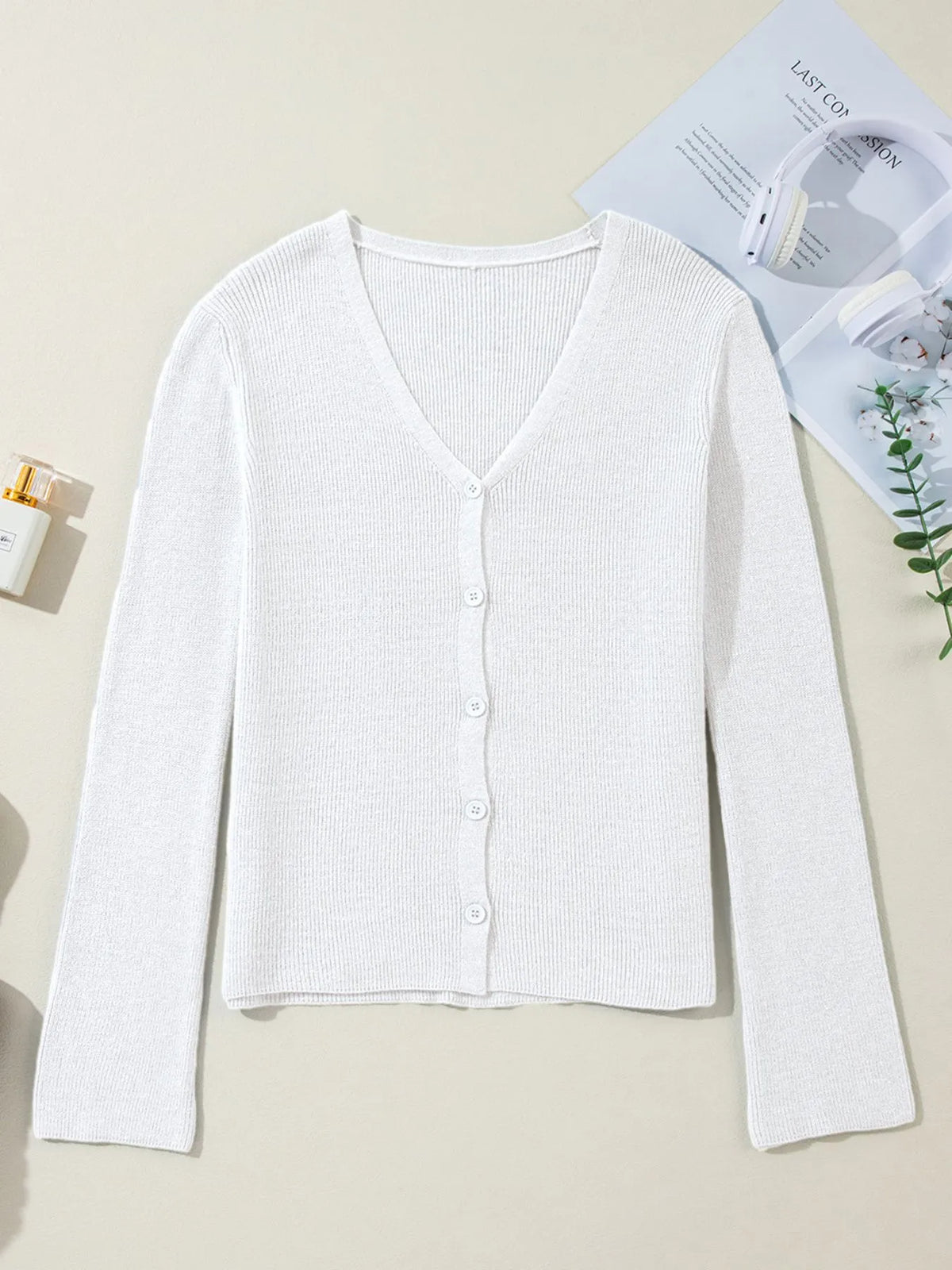 Aude v-ringad cardigan