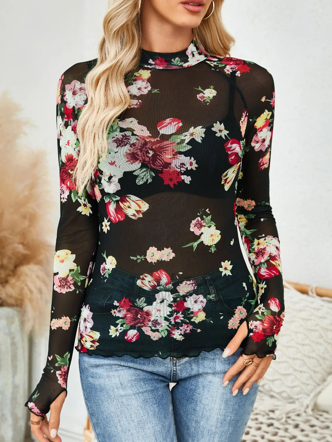 Amelia blommig topp