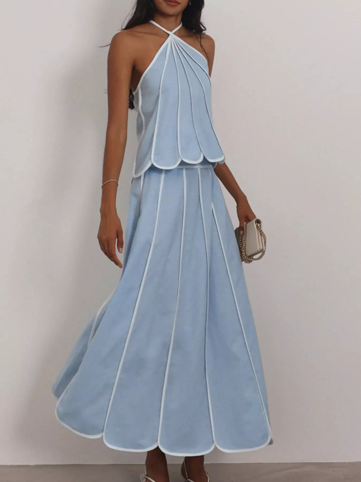 Ludmila set med halterneck
