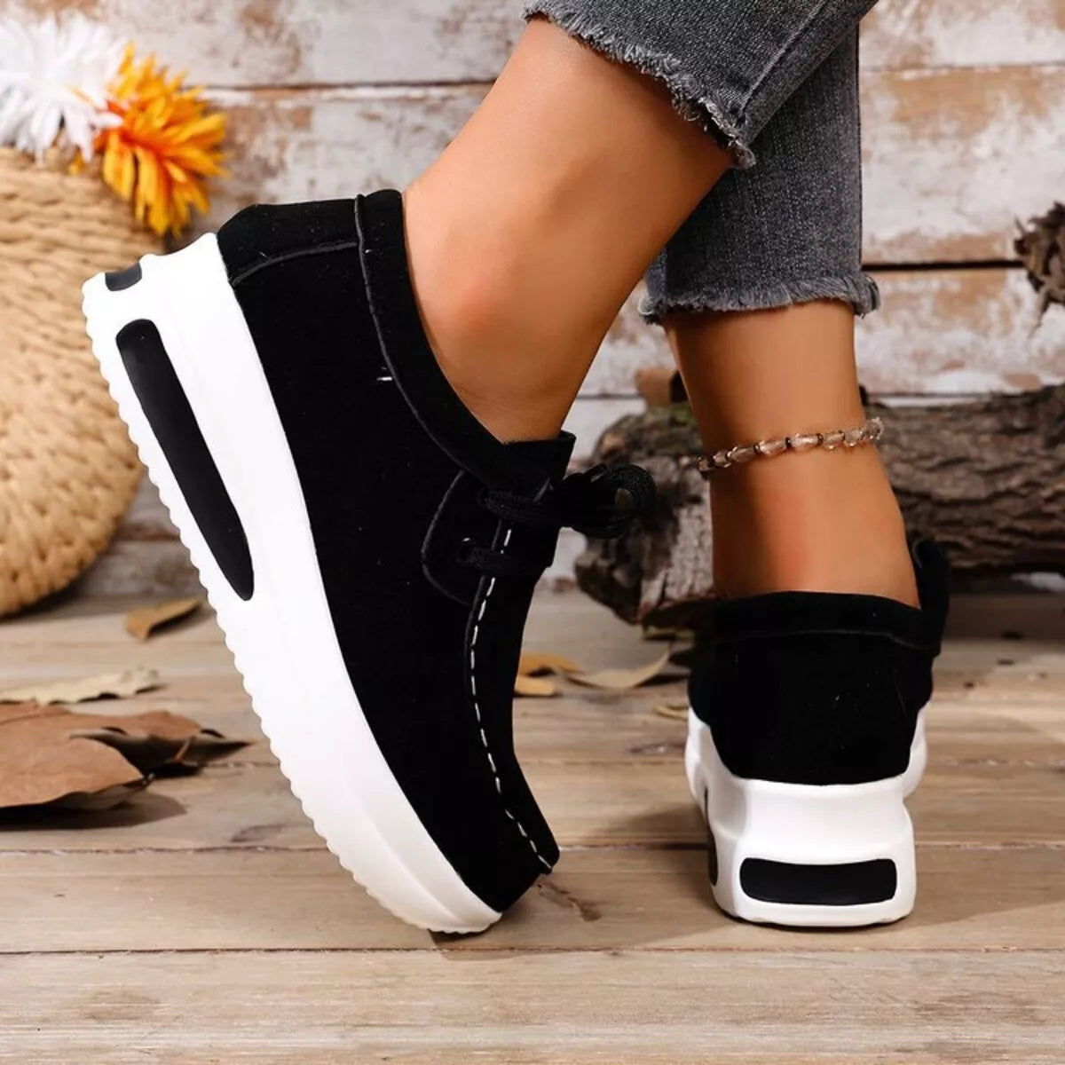 Kerry sneakers i läderlook
