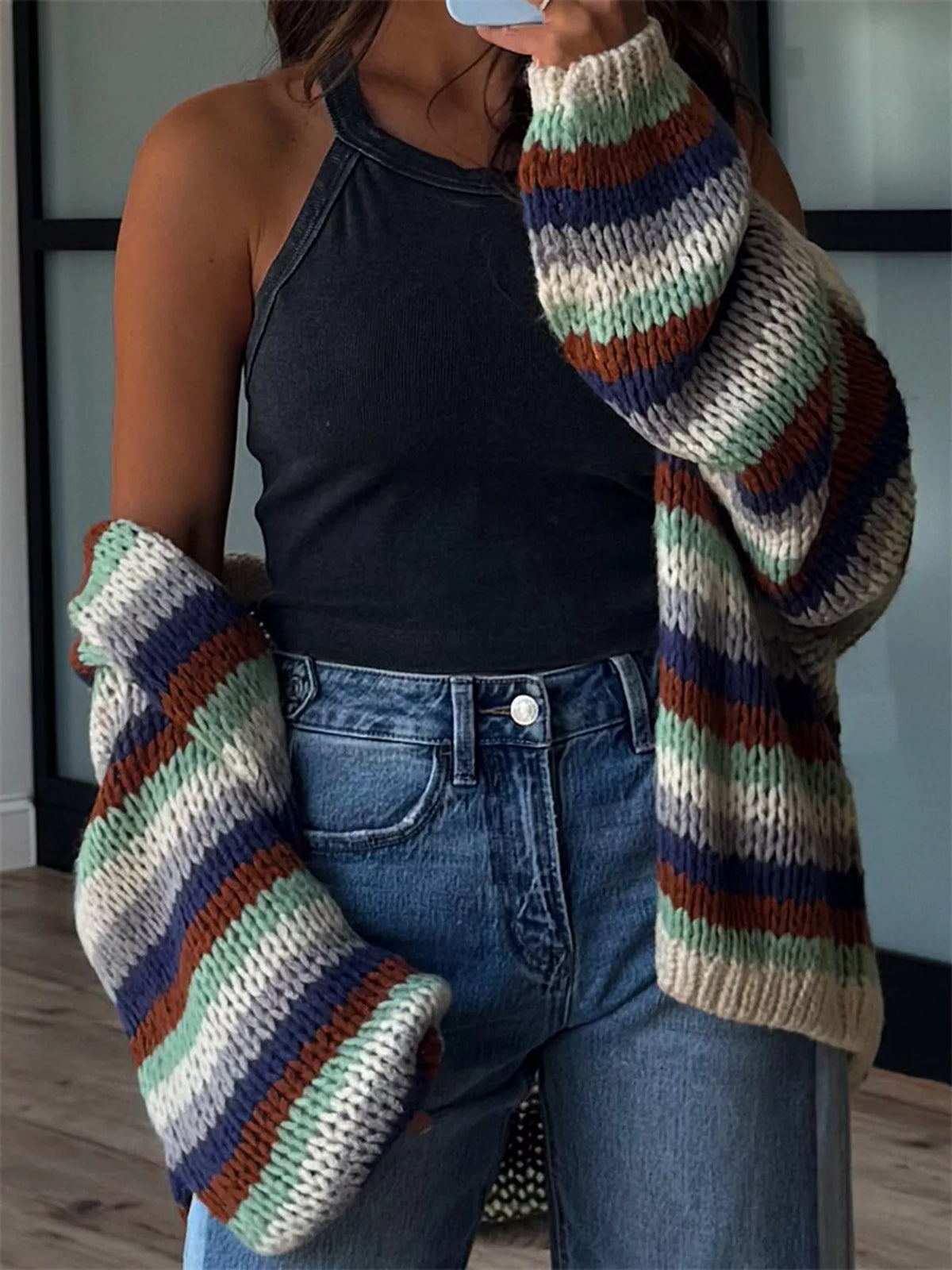 Ruby randig cardigan