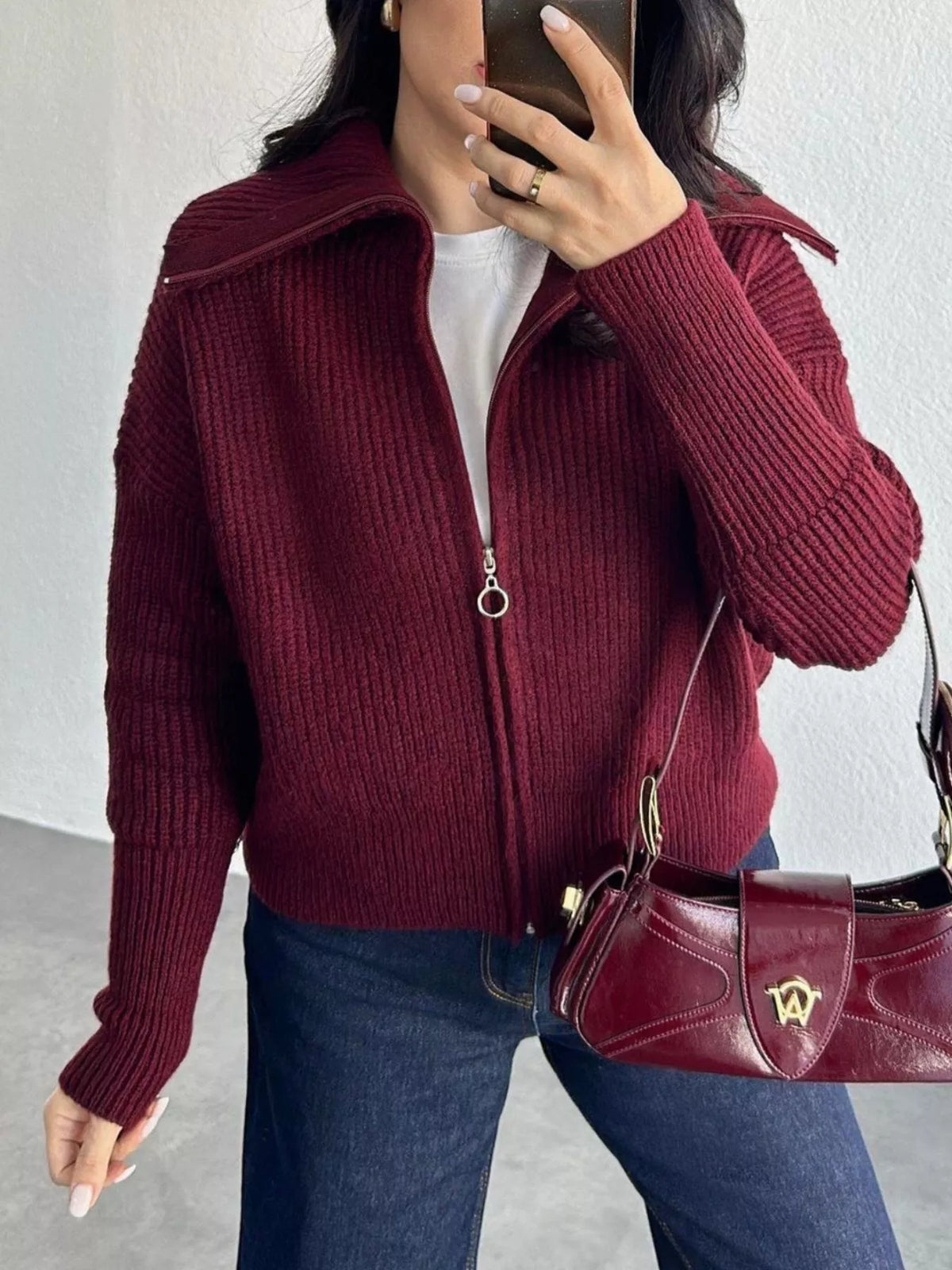 Oda ribbstickad cardigan