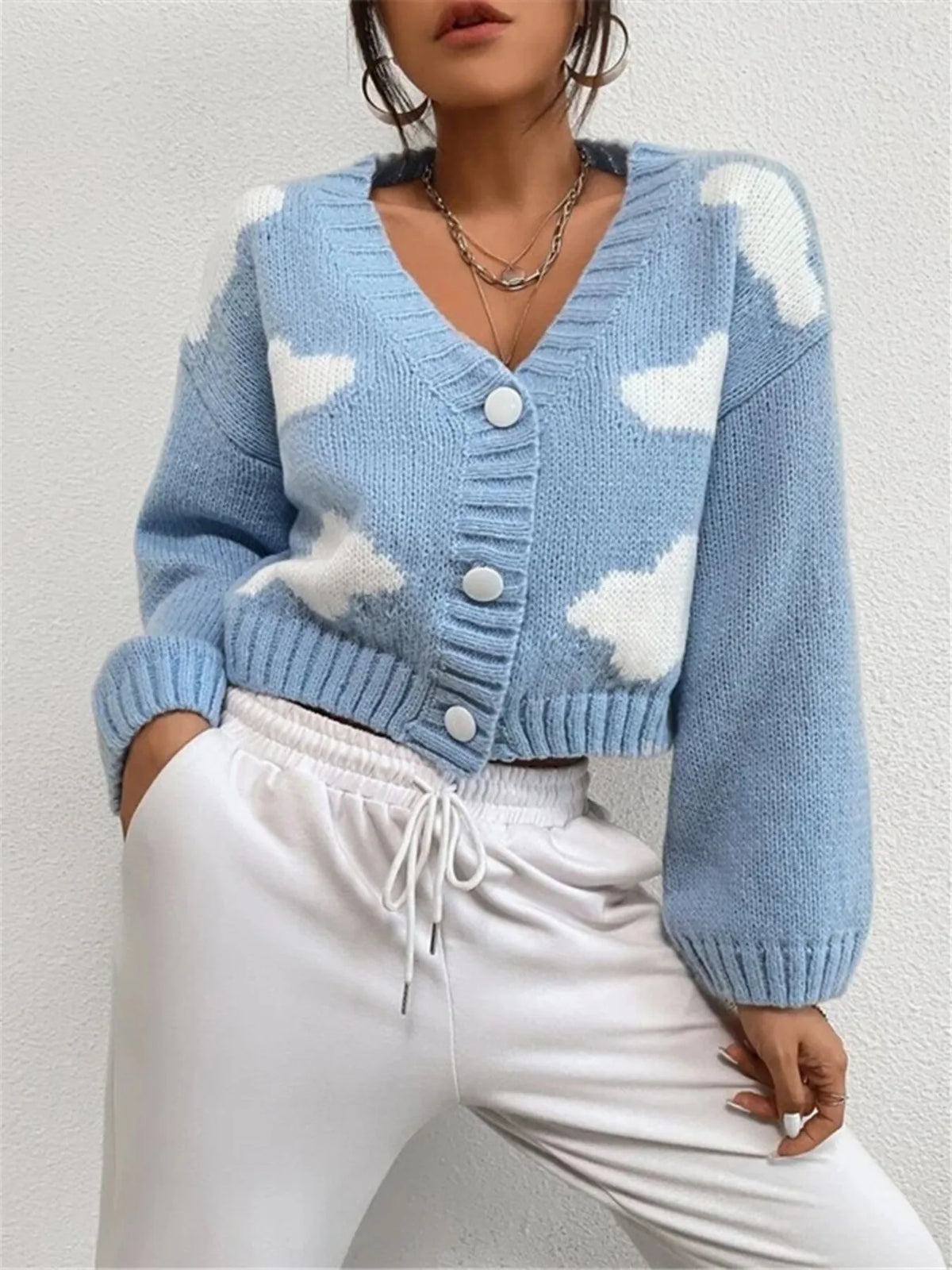 Ravenna cardigan med spets