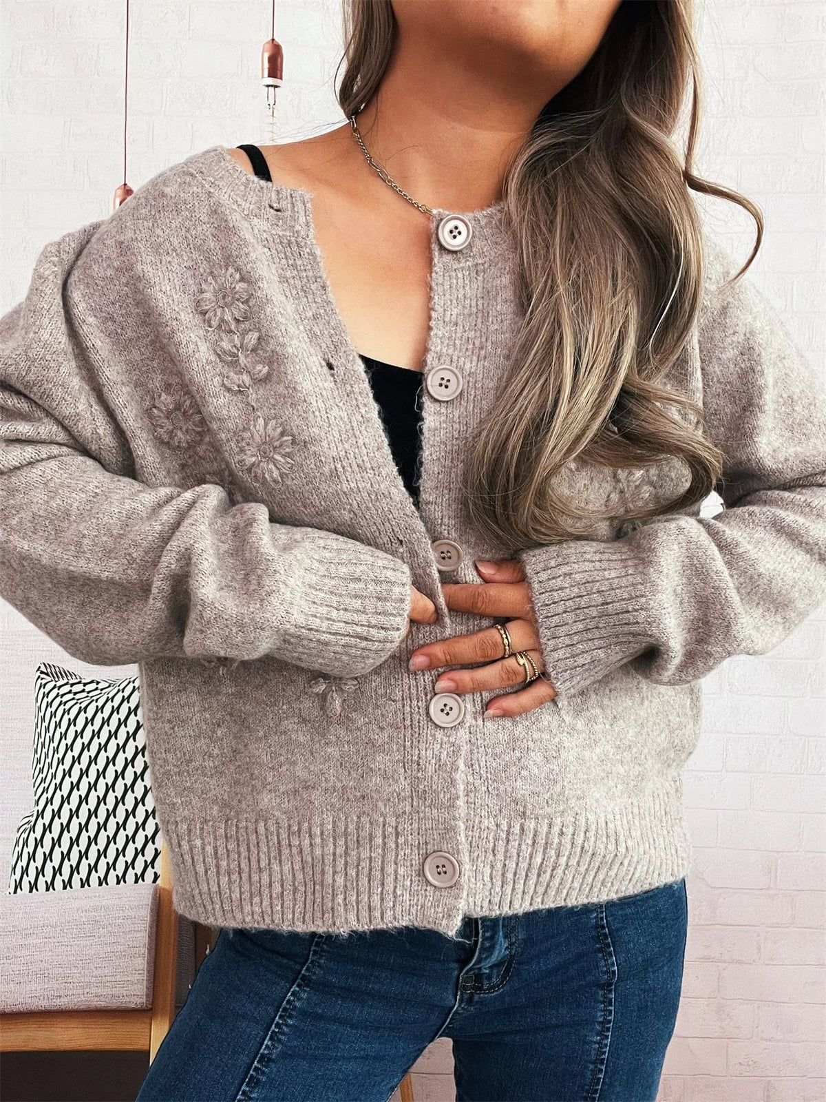 Angelina blommig cardigan
