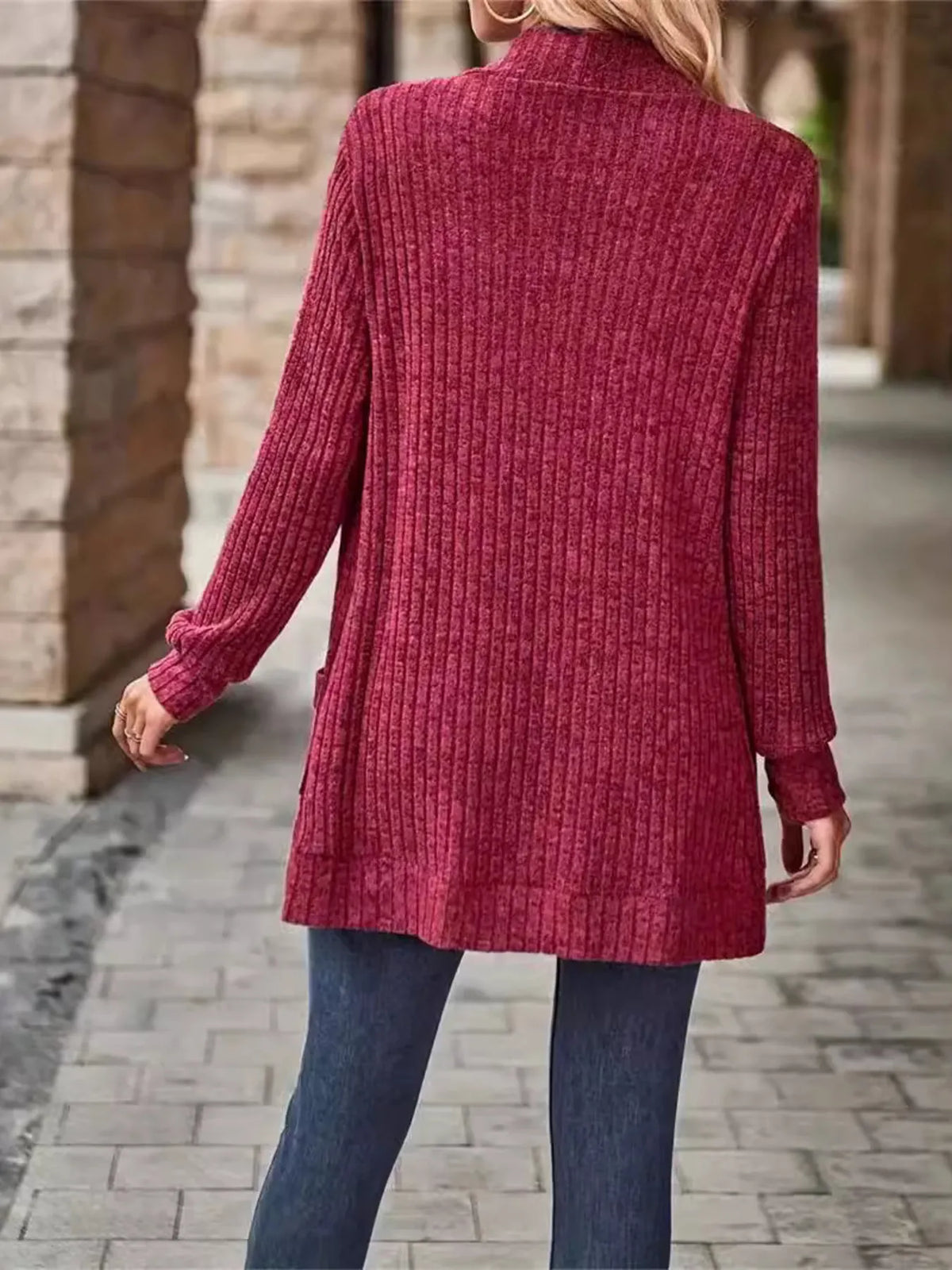 Cassie ribbstickad cardigan
