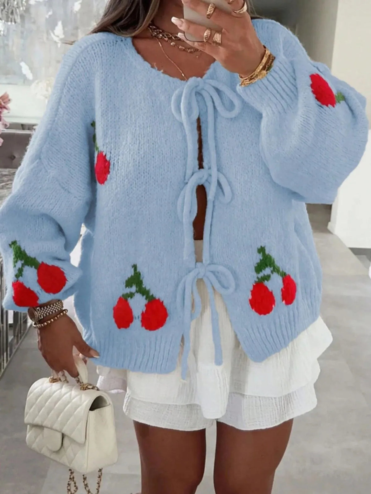 Malia cardigan med körsbär