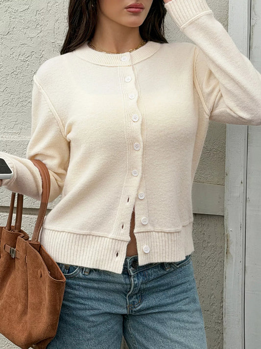 Svanhild kort cardigan, beige