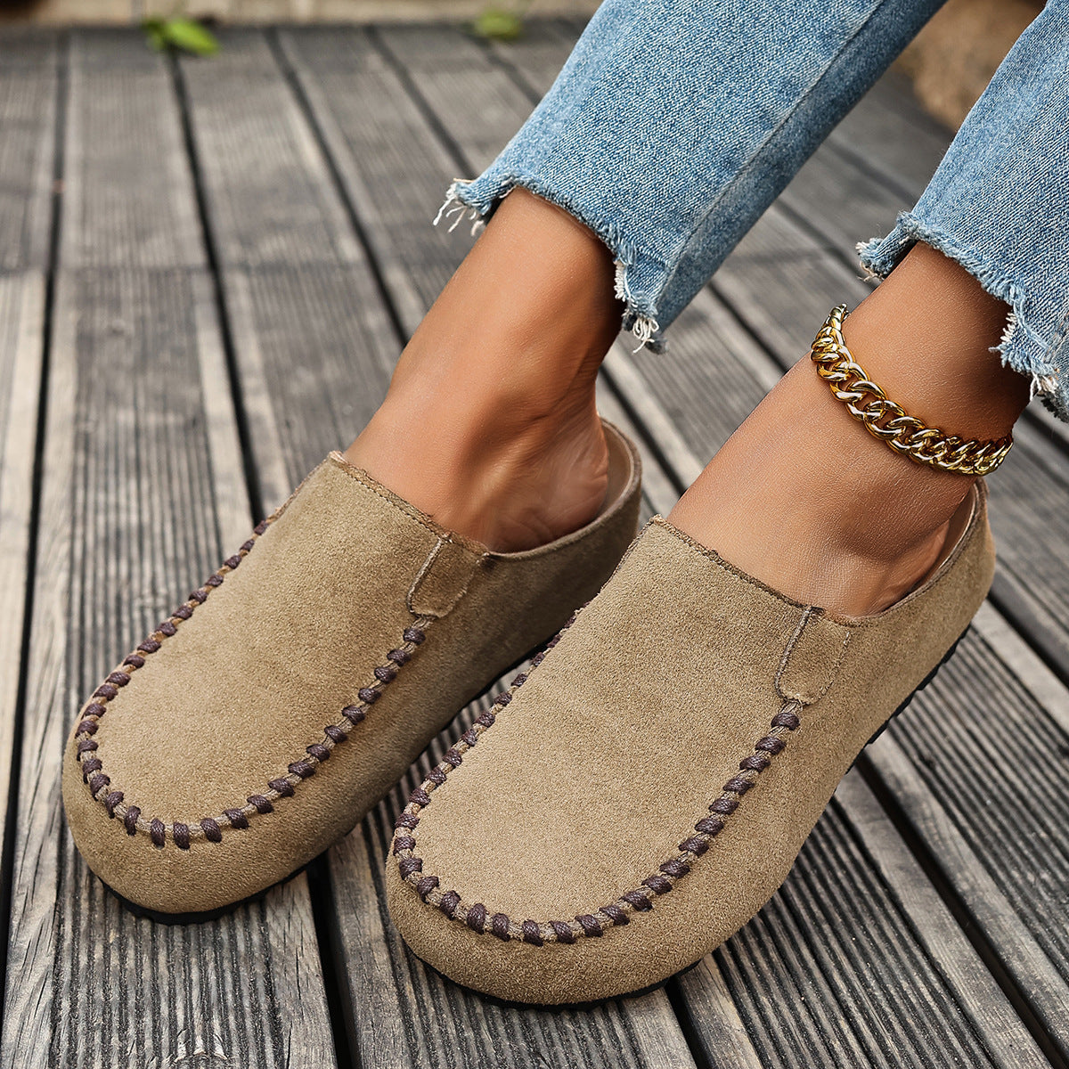 Ieva platta slip-ons, beige