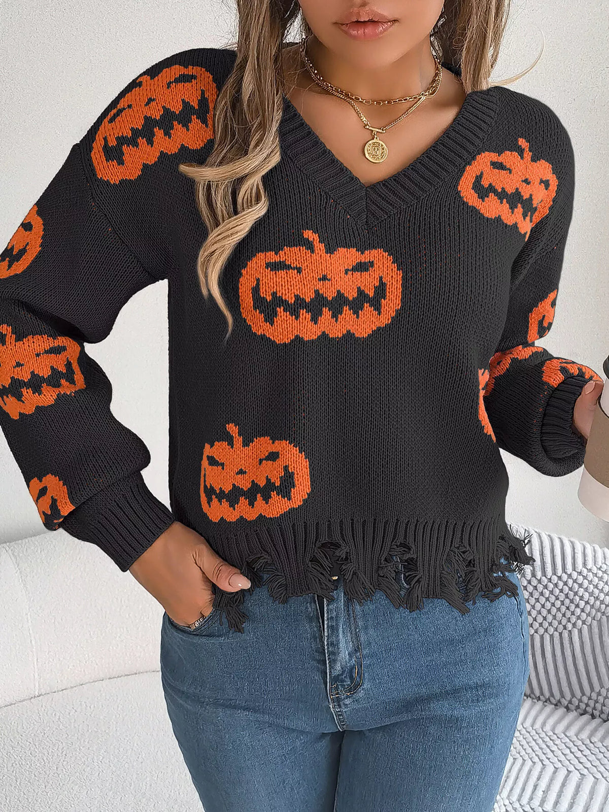 Doris tröja med pumpamotiv
