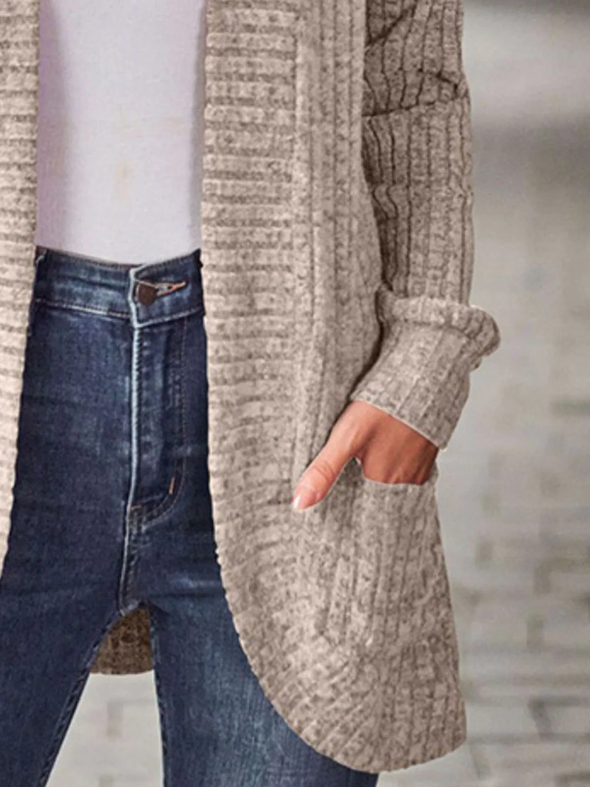 Nadja ribbstickad cardigan