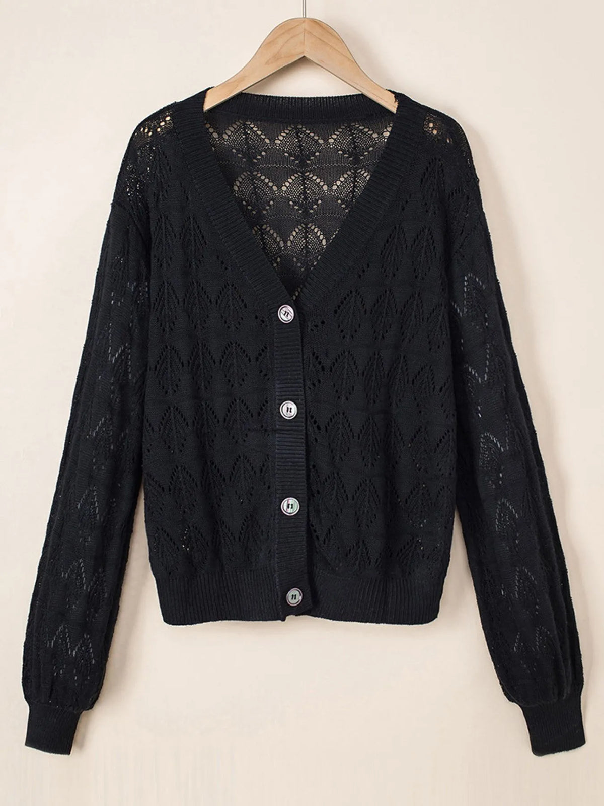 Rhea hålstickad cardigan