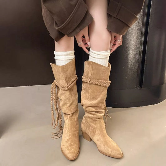 Beth boots i läderlook
