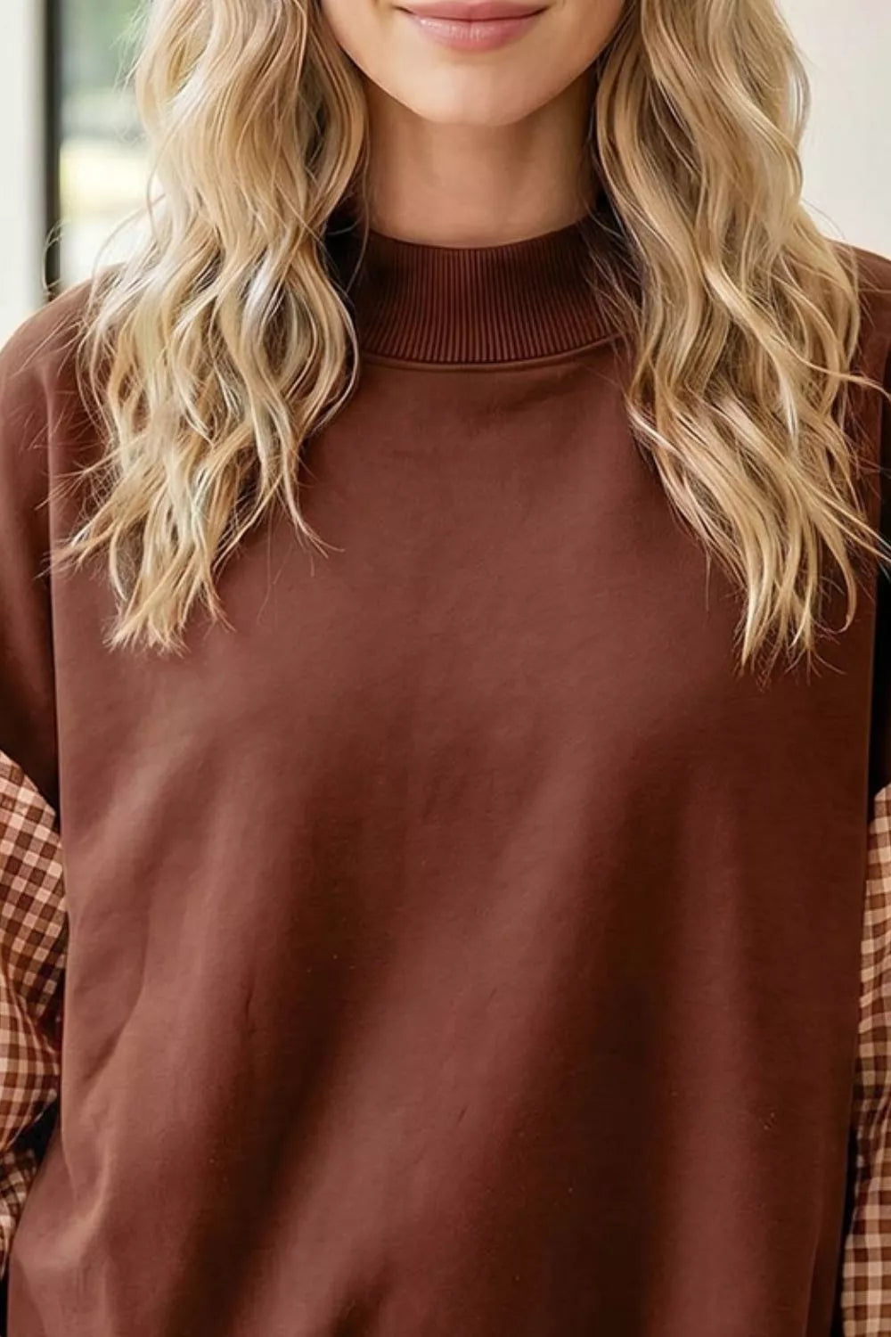 Anette rutig sweatshirt