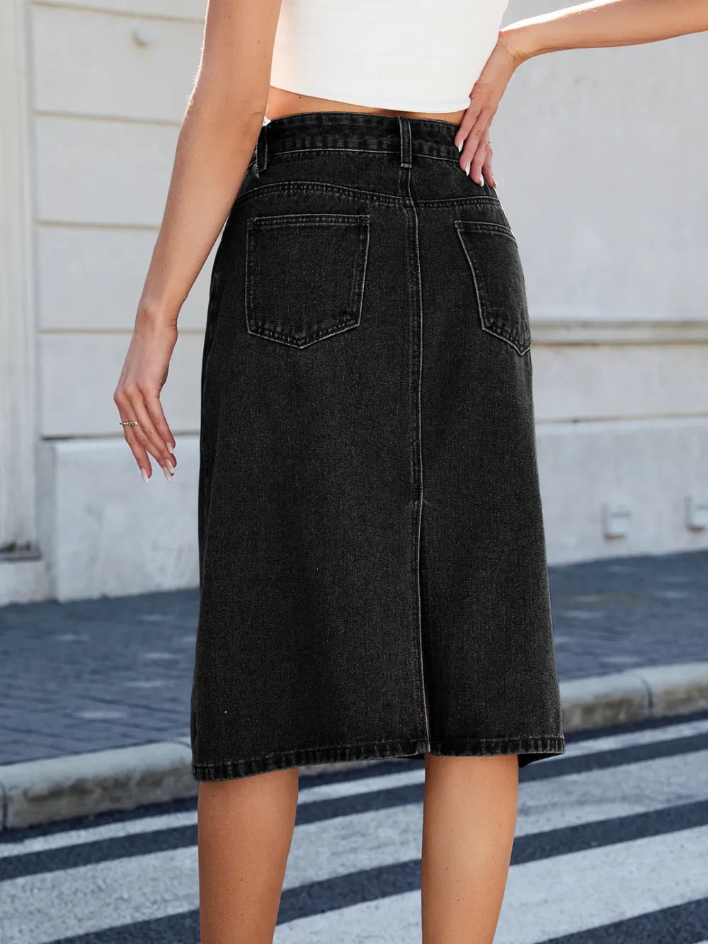 Maj midikjol i denim