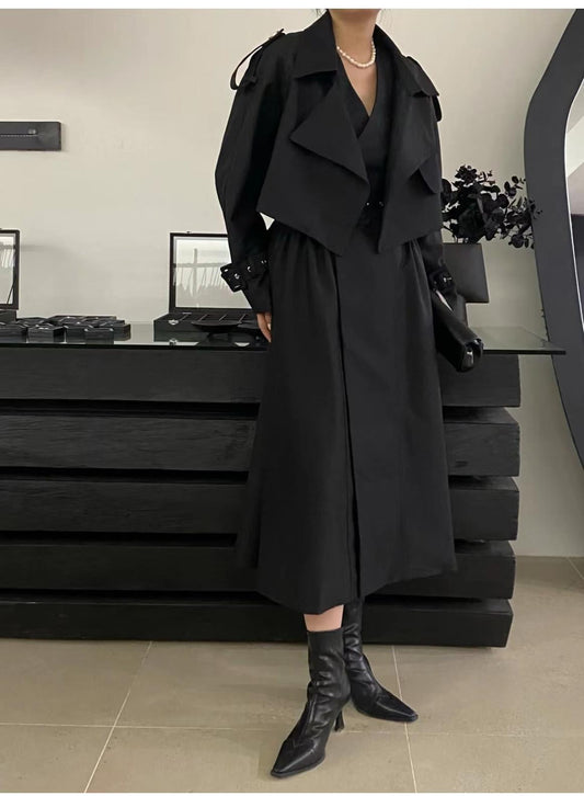 Ylva set med trenchcoat, vassgrön