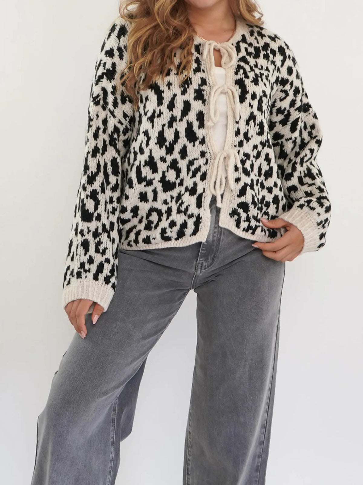 Irja leopardmönstrad cardigan