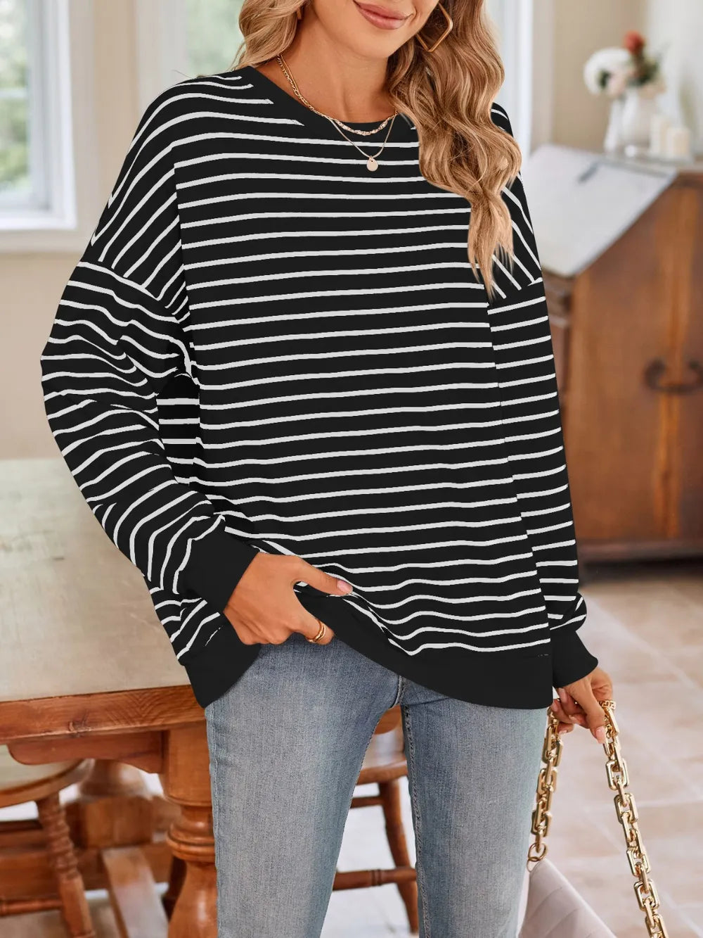 Birgit randig sweatshirt