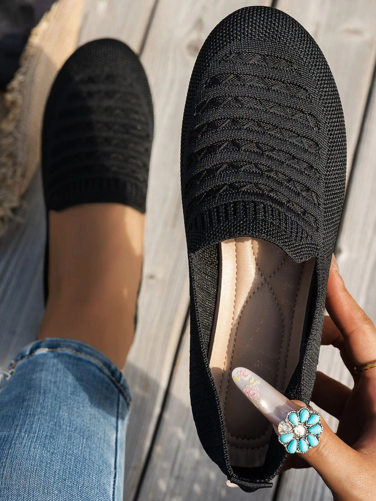 Jenna slip-ons i mesh