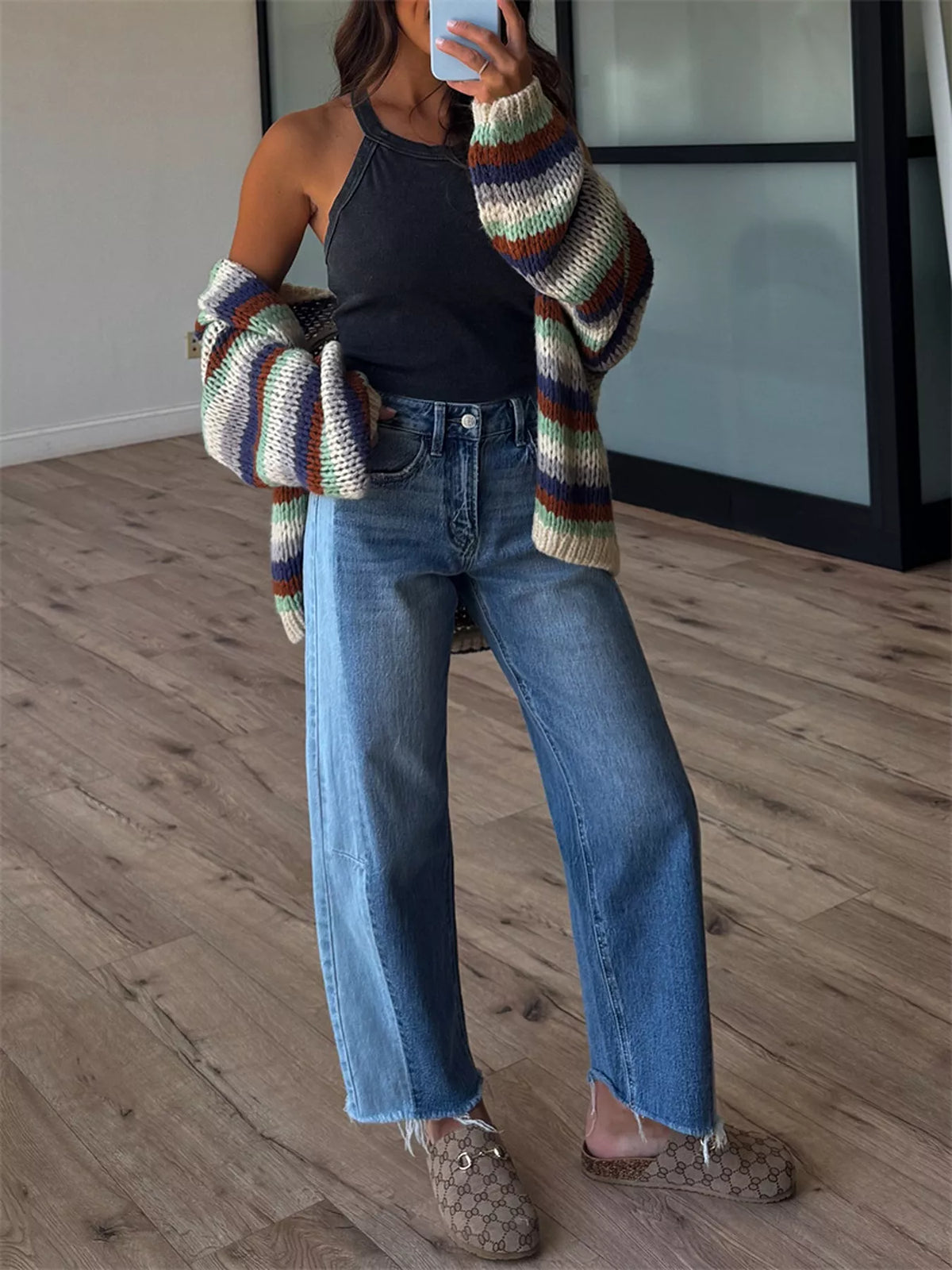 Ruby randig cardigan
