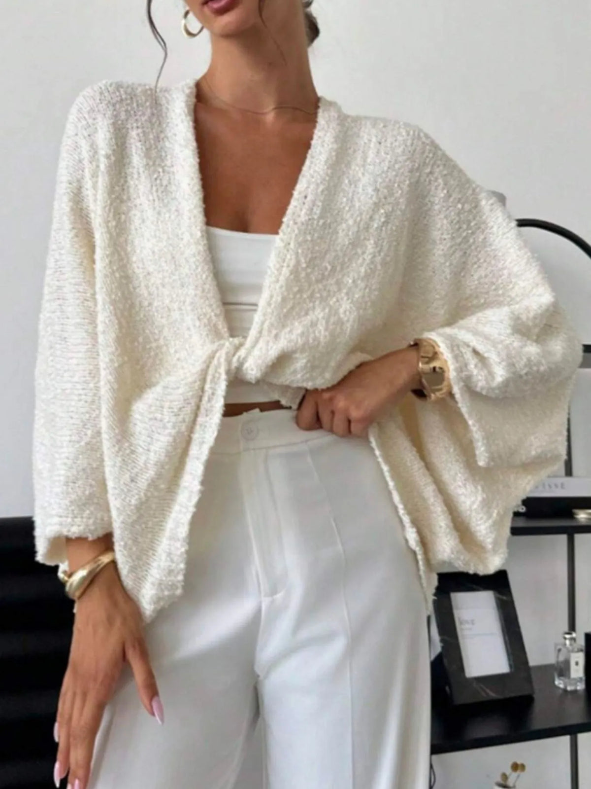 Elodie cardigan med vriden front