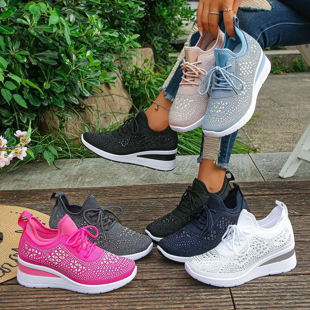Luciana sneakers med strass