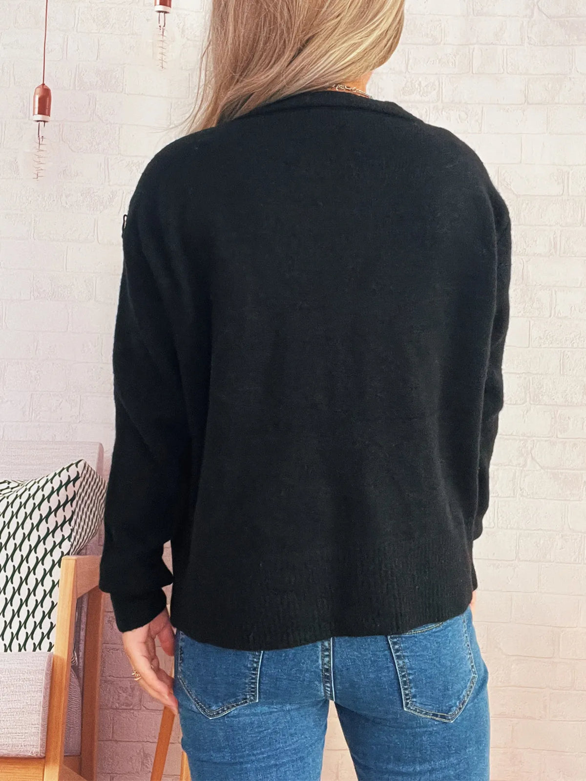 Angie ribbstickad cardigan
