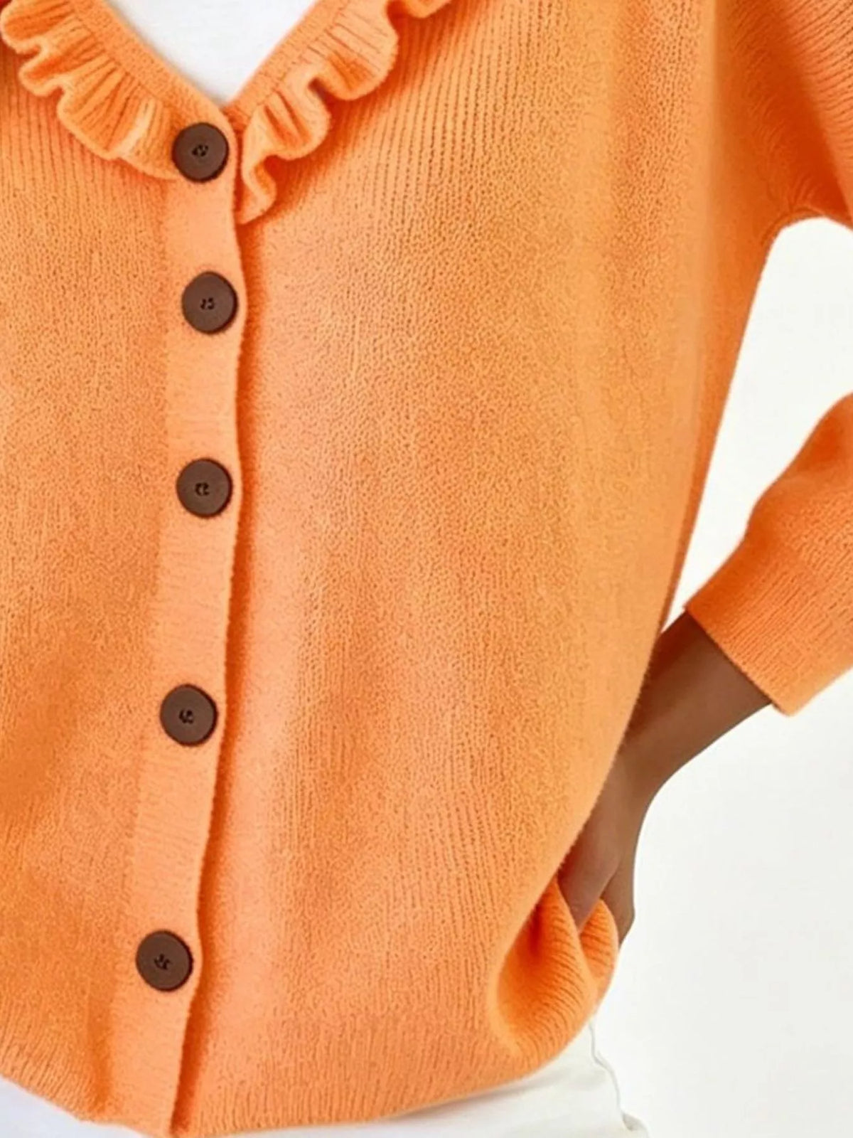 Amabel cardigan med volangkrage