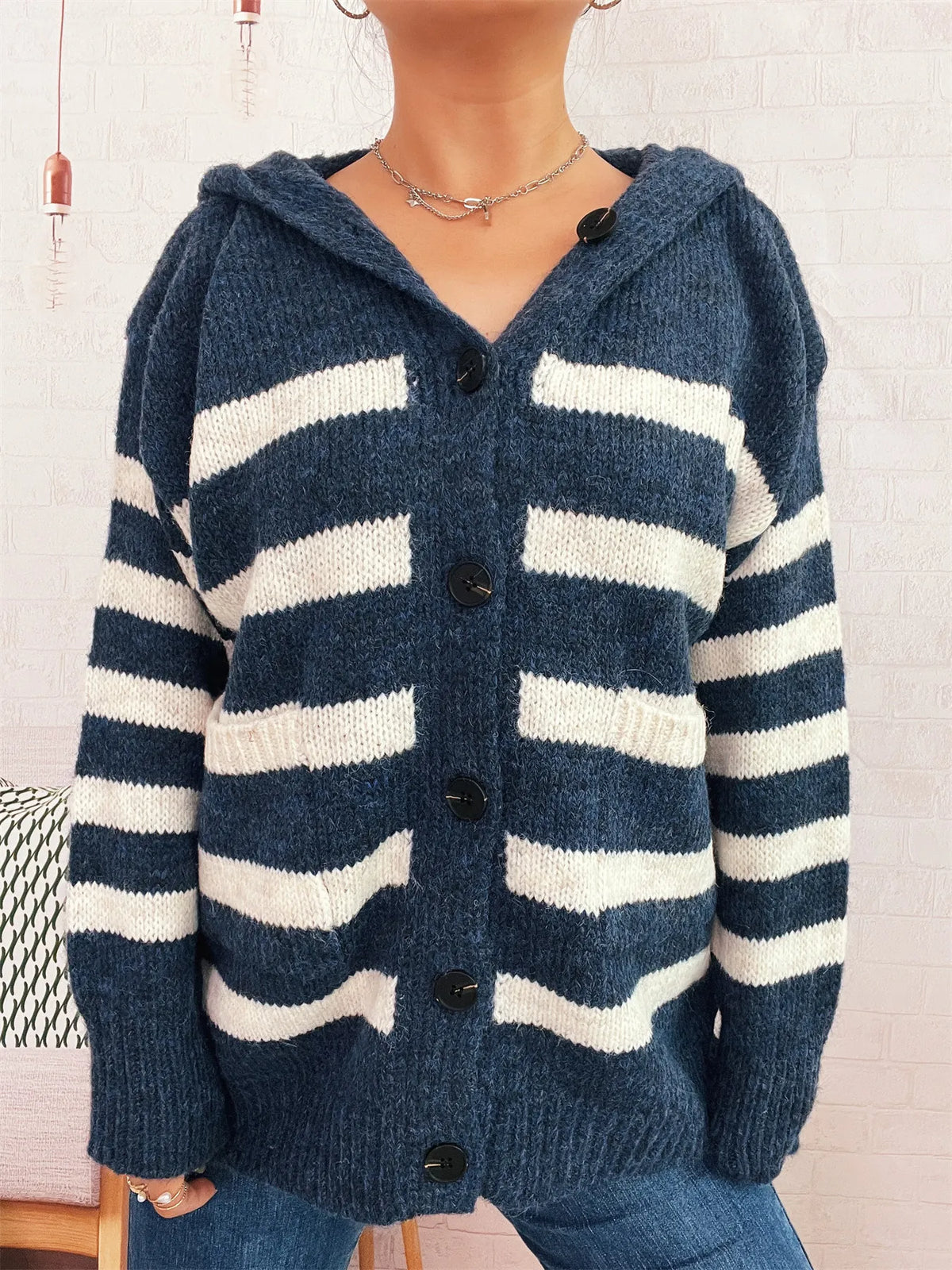 Nayla randig cardigan