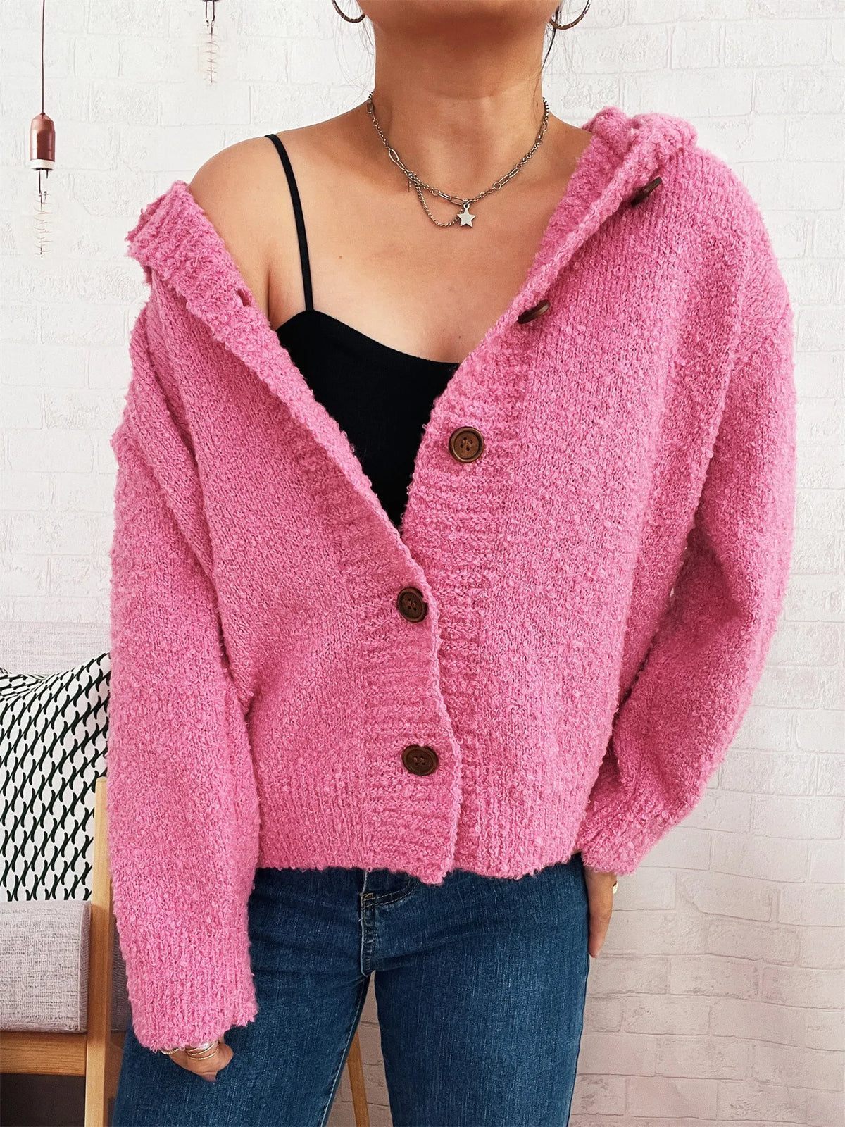 Benna cardigan med huva