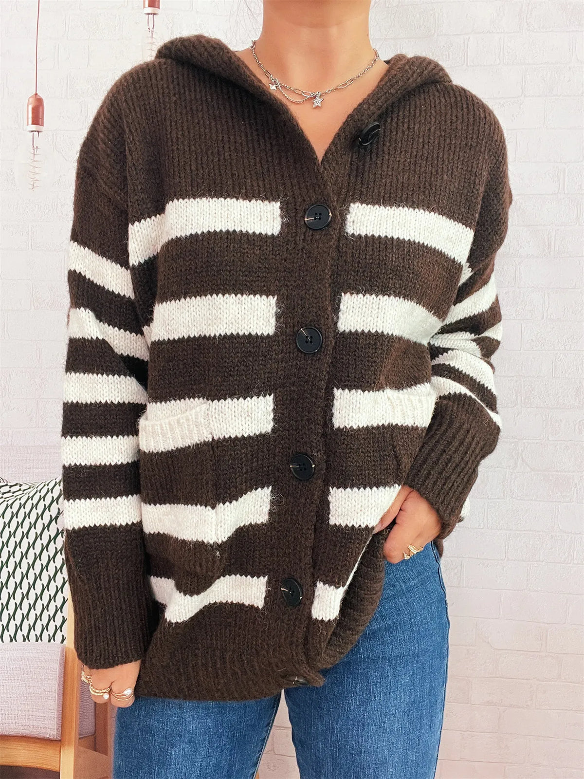 Nayla randig cardigan