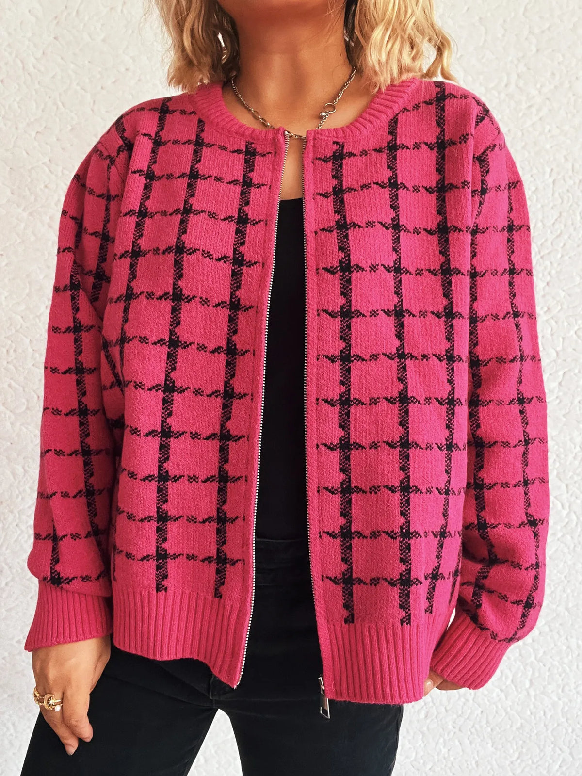 Holly rutig cardigan
