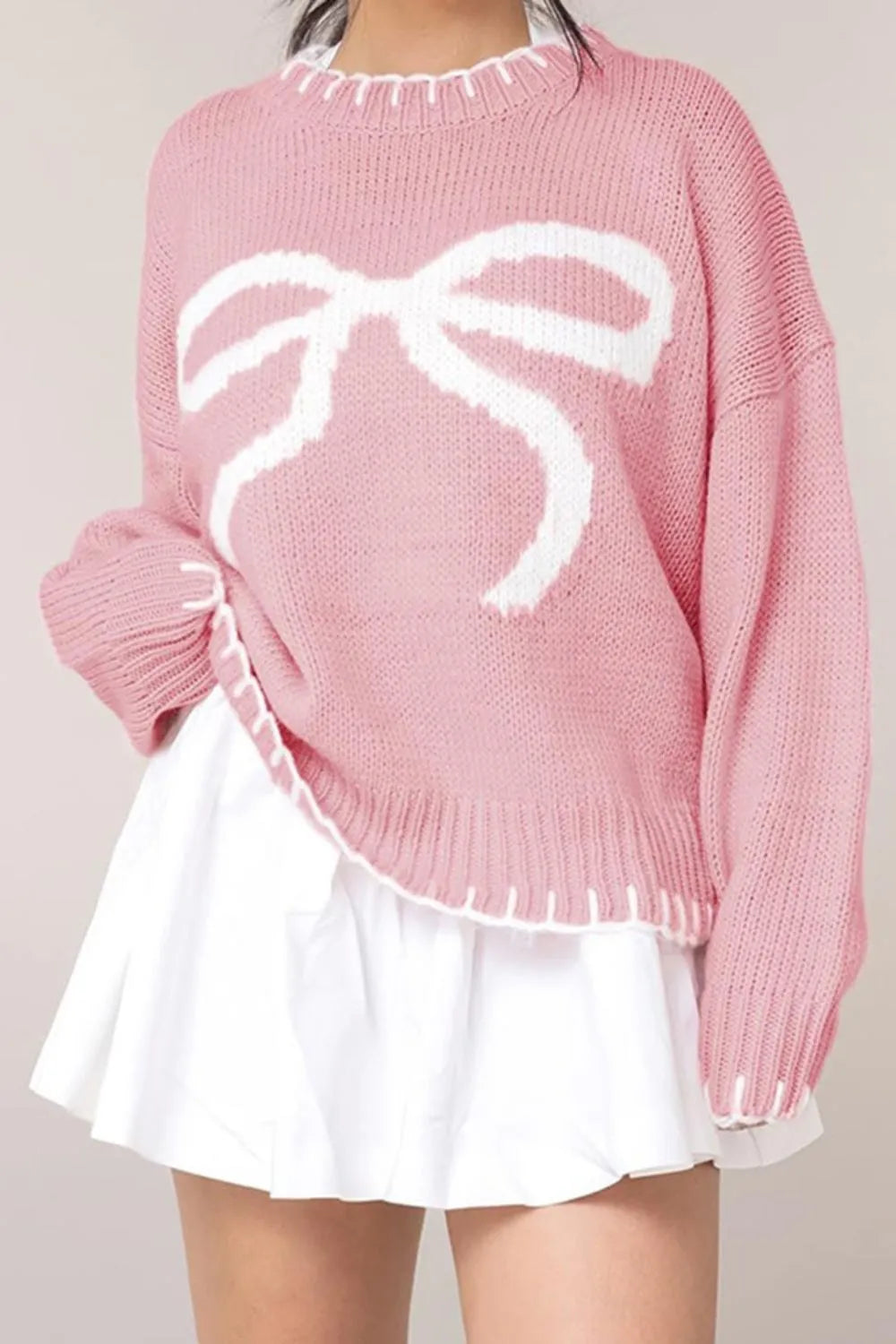 Chloé tröja med rosetter, puderrosa